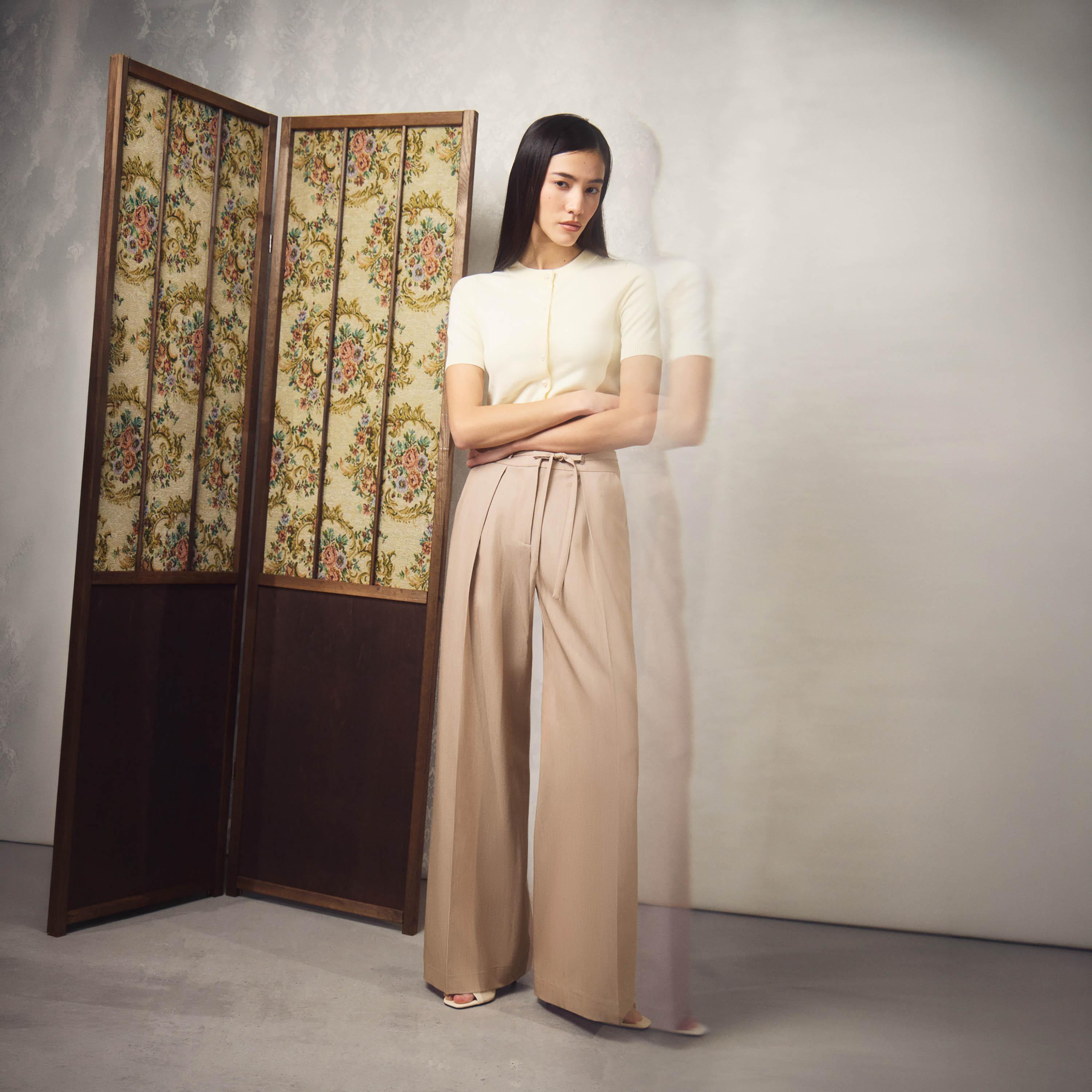 بنطال نسائي بقصة أرجل واسعة من ليتشي-women-clothing-bottoms-trousers-image-3