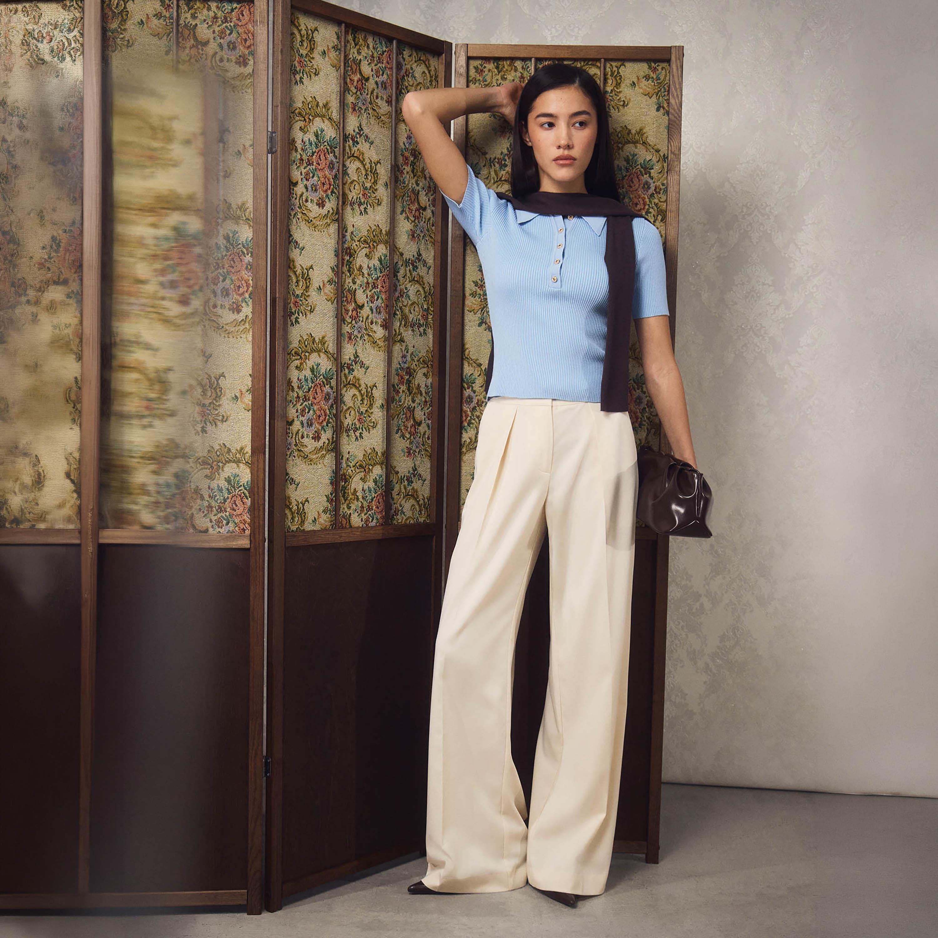 بنطال نسائي بقصة أرجل واسعة من ليتشي-women-clothing-bottoms-trousers-image-3