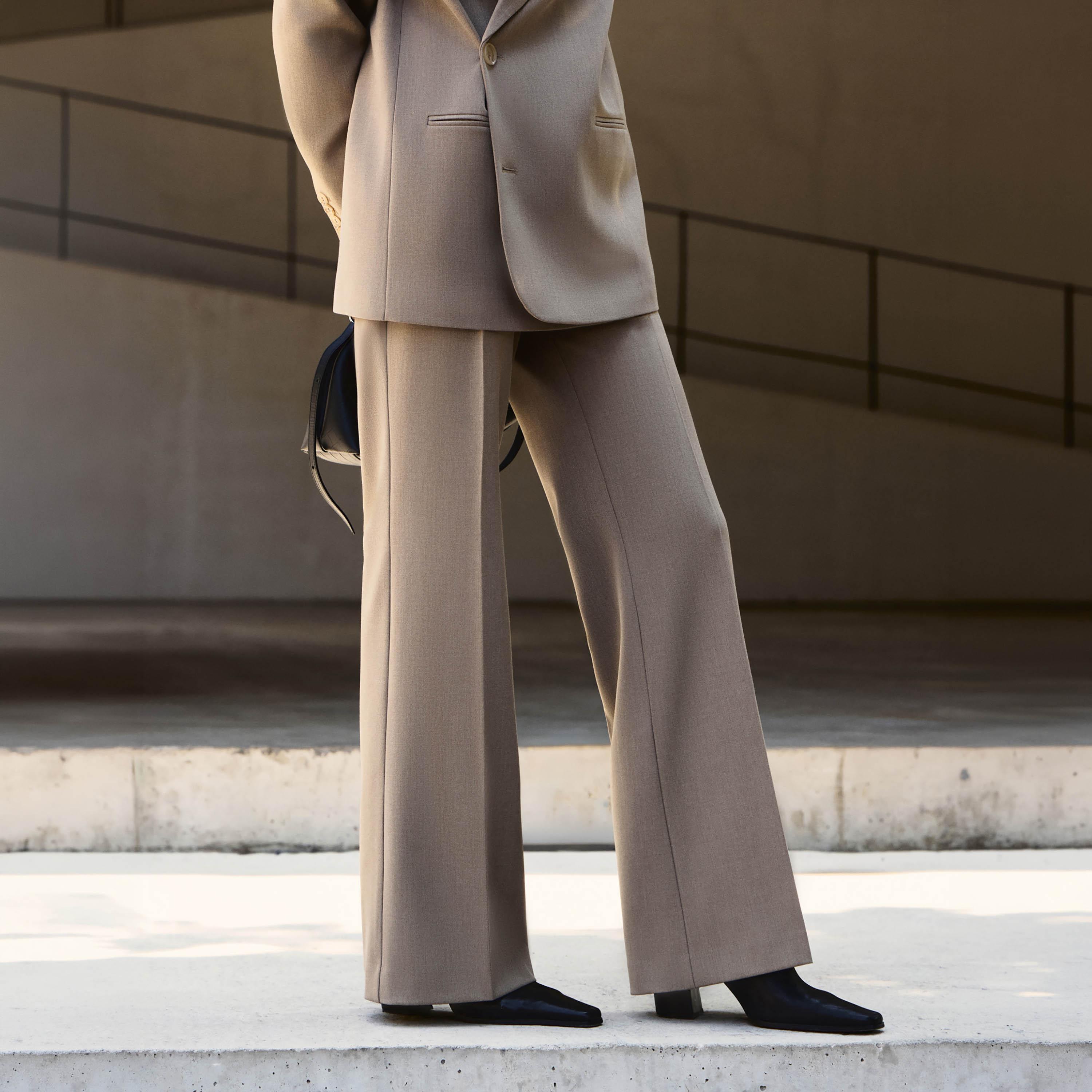 Lichi Beige Bootcut Women's Trousers-women-clothing-bottoms-trousers-image-4