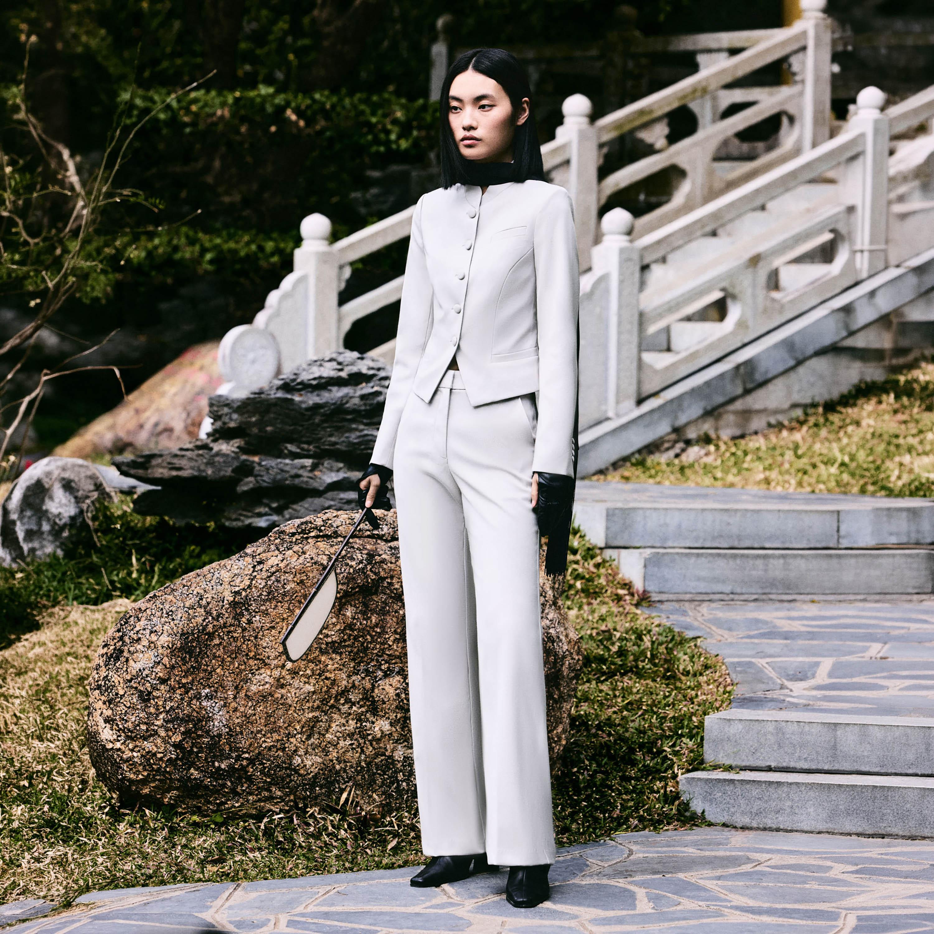 Lichi Grey Straight Women's Trousers-women-clothing-bottoms-trousers-image-3
