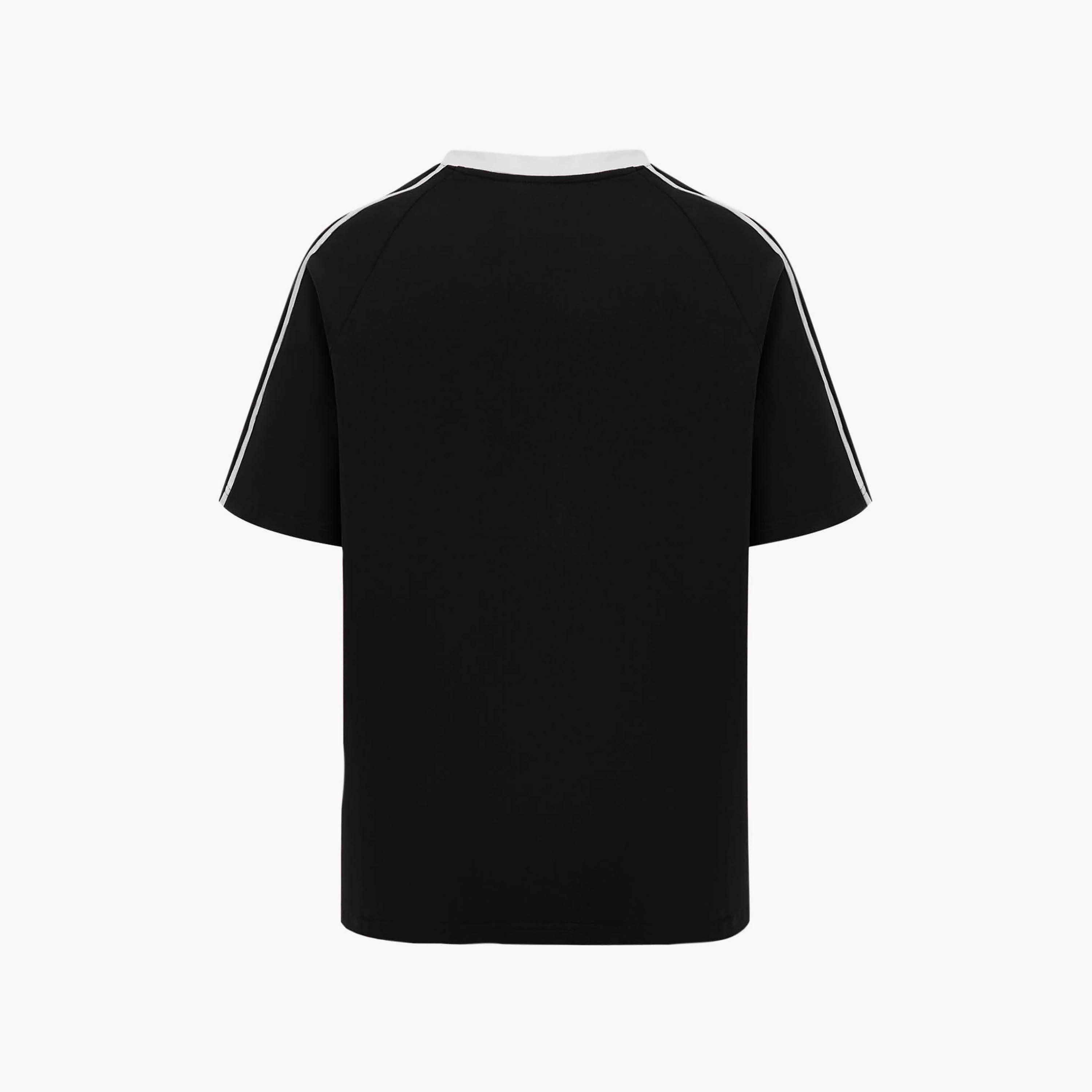 تيشيرت قطن ستريتش أسود للنساء من ليتشي-women-clothing-tshirts-image-6