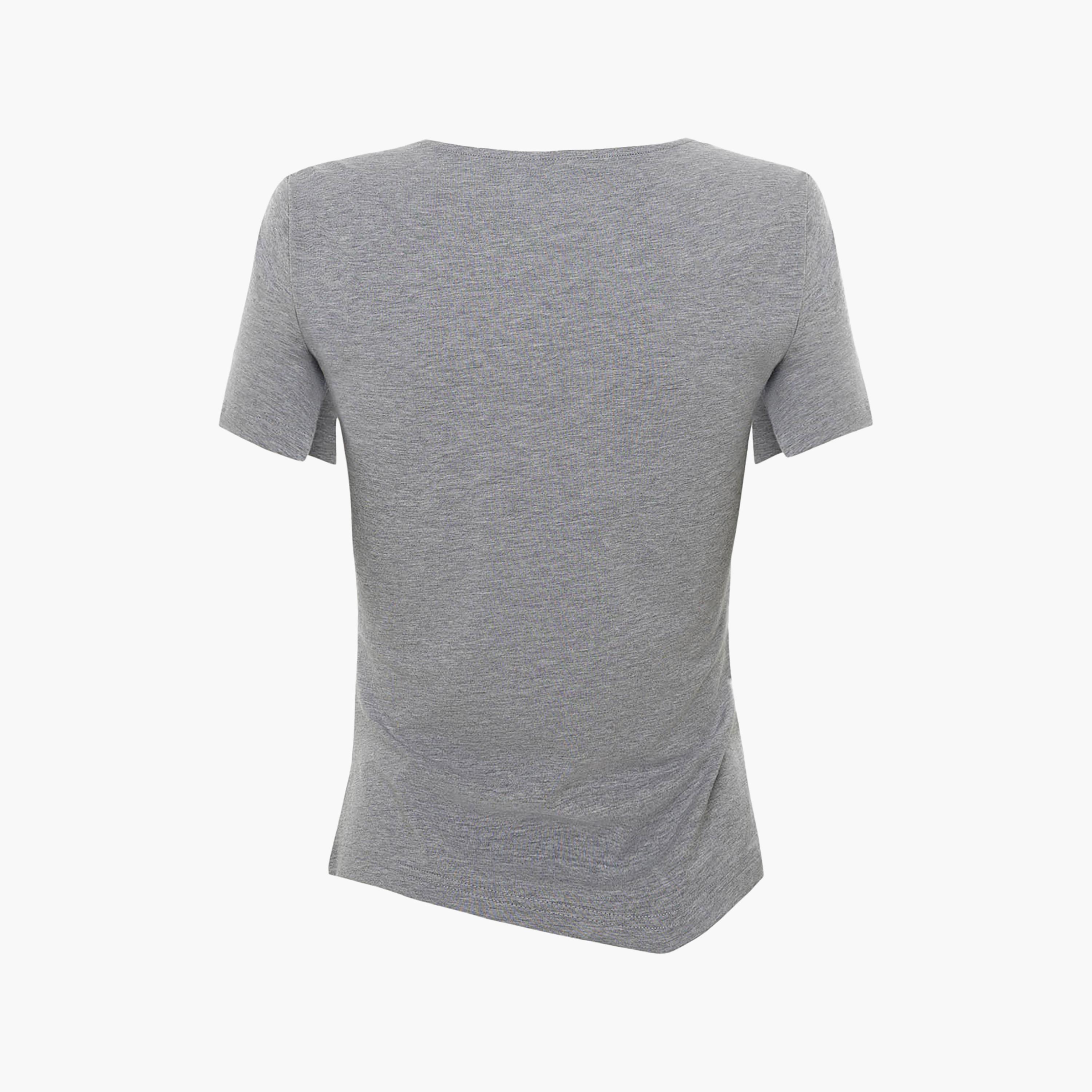 بلوزة نسائية بفتحة رقبة غير متماثلة وأكمام قصيرة جداً (كاب) من ليتشي-women-clothing-shirtsandblouses-blouses-image-6
