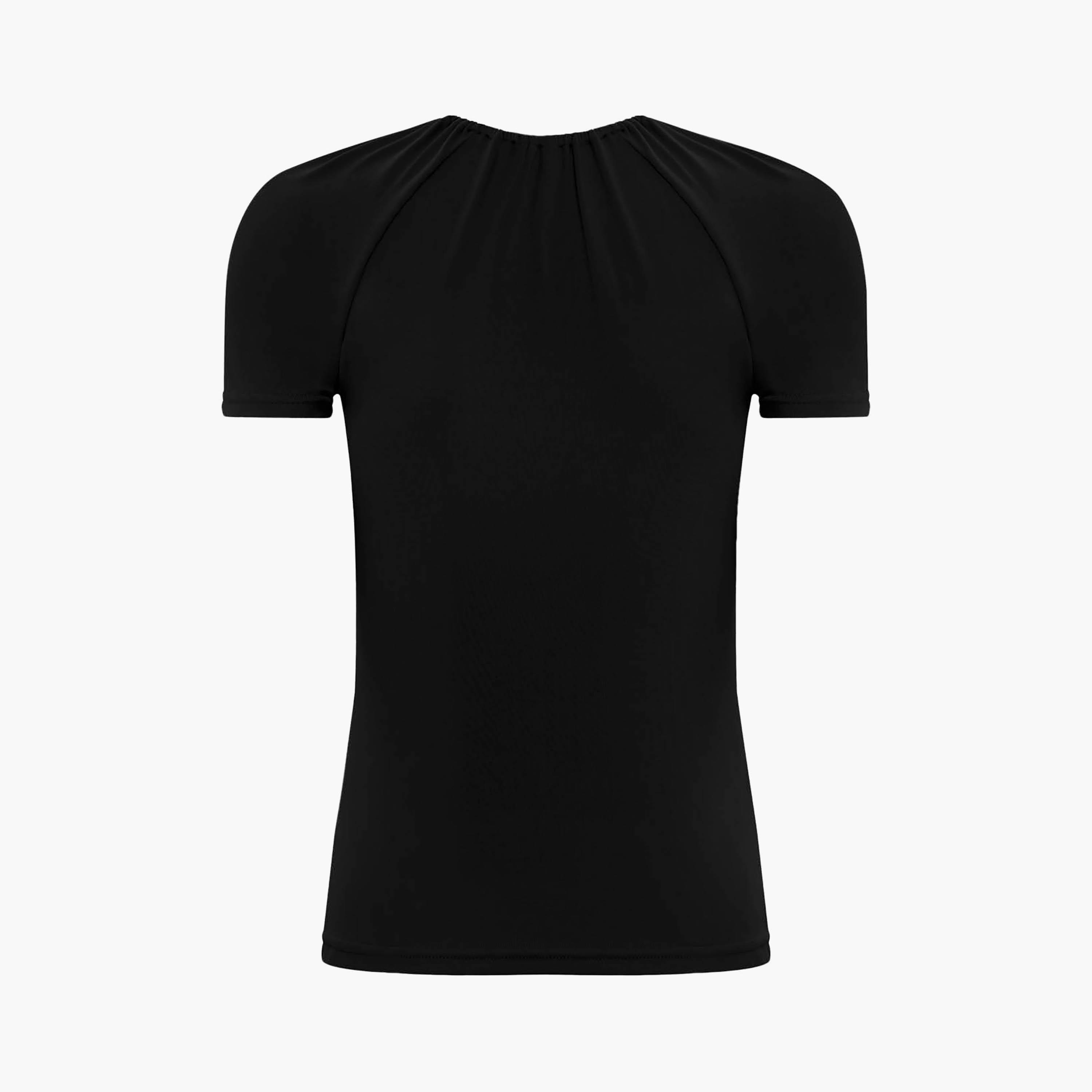 Lichi Black Keyhole Neck Raglan Sleeves Women's Top-women-clothing-shirtsandblouses-blouses-image-6