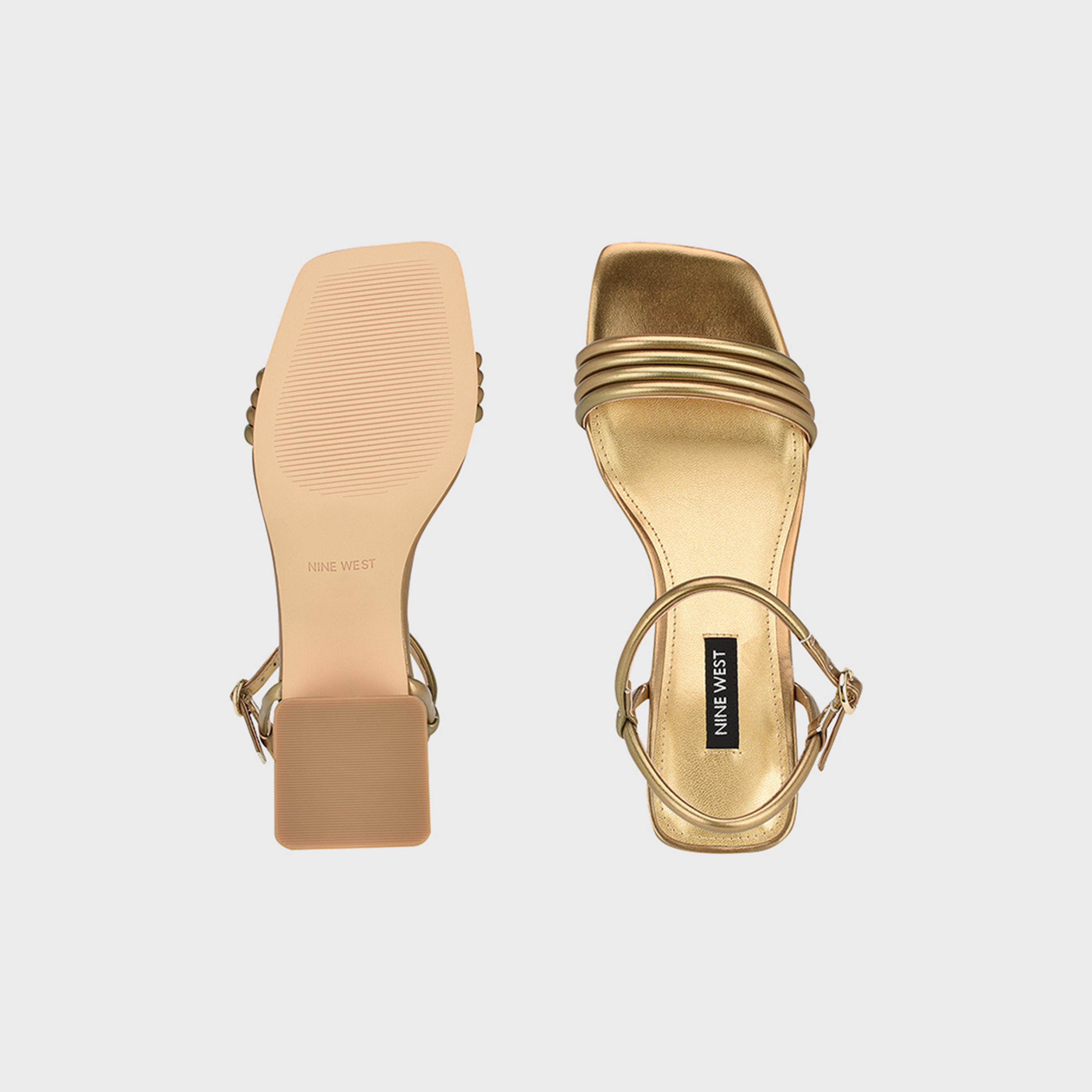 Nine West Women's Metallic Block Heels Sandals with Strap | wnBERNISE3-women-shoes-heels-image-8