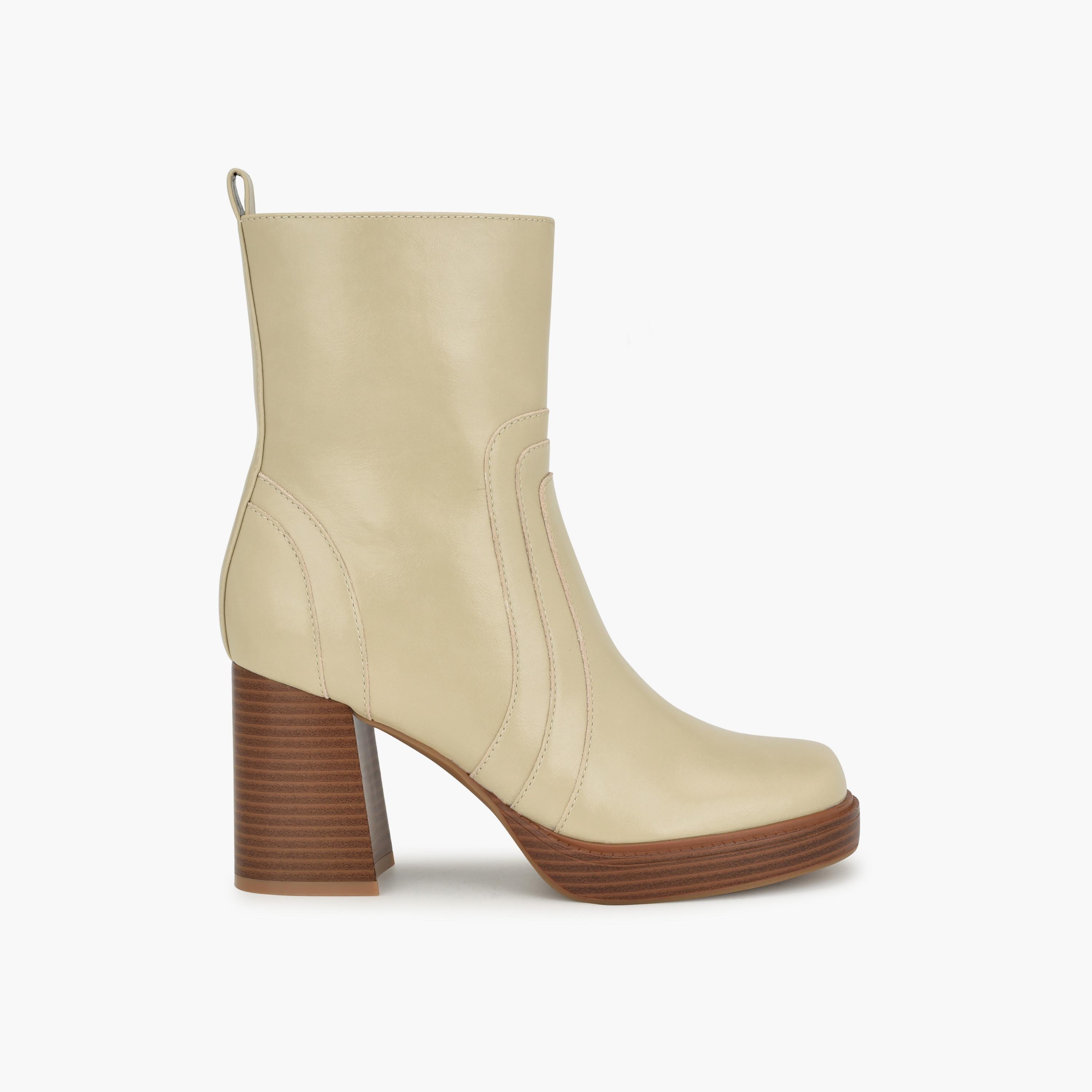 بوتز نسائي من ناين ويست دوناد3 بكعب بلوك للكاحل مع مقدمة مربعة-women-shoes-boots-image-2