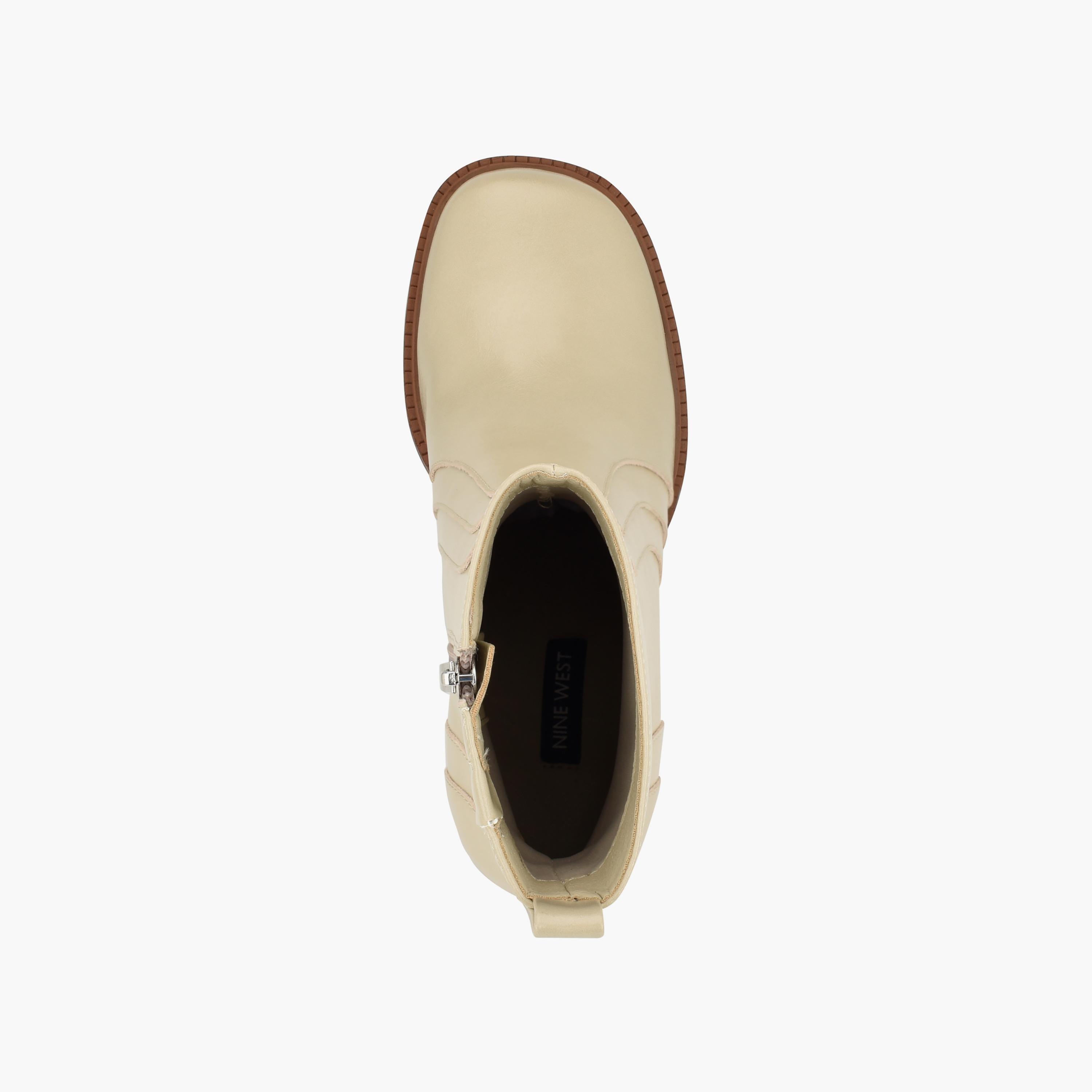 بوتز نسائي من ناين ويست دوناد3 بكعب بلوك للكاحل مع مقدمة مربعة-women-shoes-boots-image-3