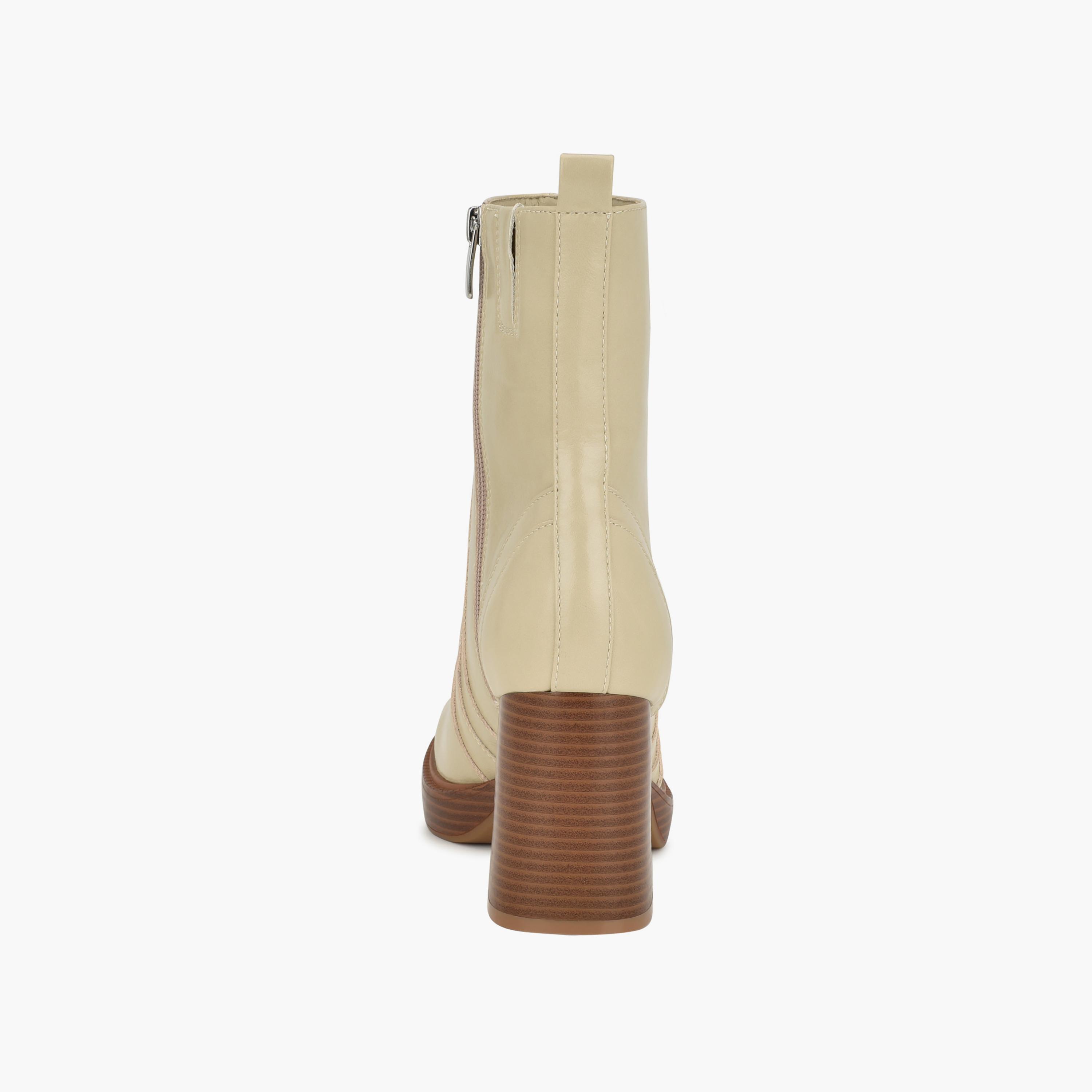 بوتز نسائي من ناين ويست دوناد3 بكعب بلوك للكاحل مع مقدمة مربعة-women-shoes-boots-image-5