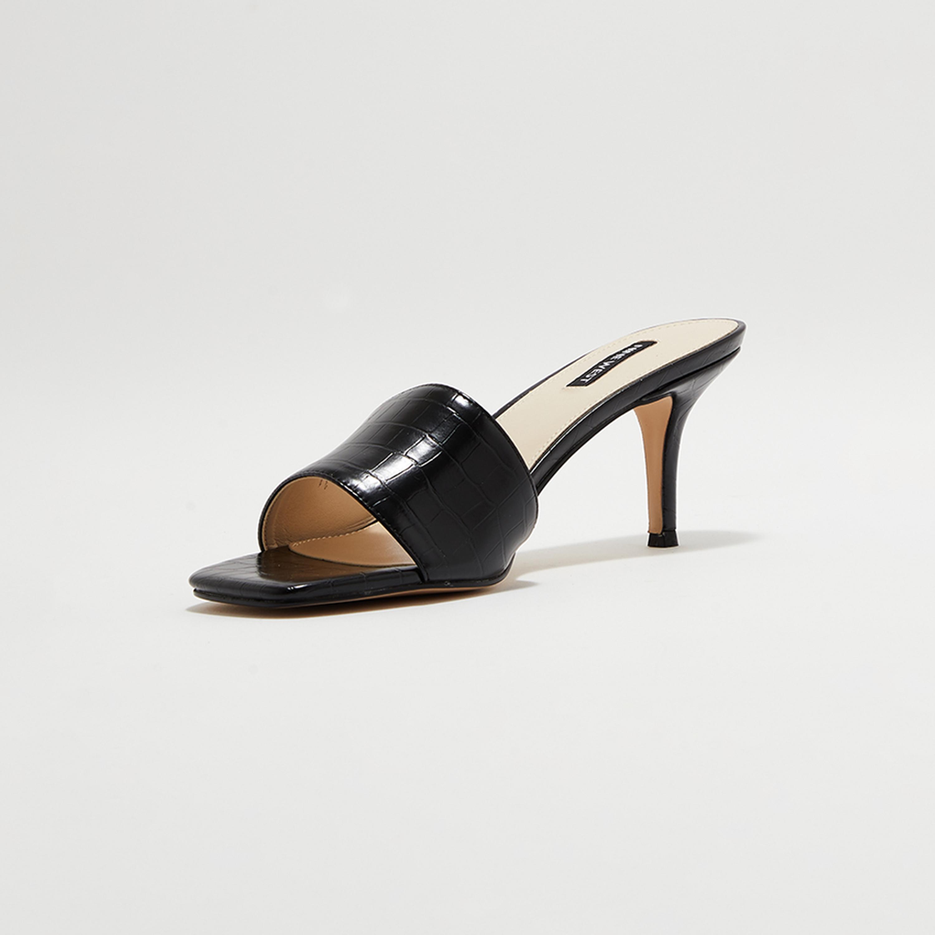 حذاء نسائي من ناين ويست ذو كروك بكعب ستيليتو ذو مقدمة مربعة ومزخرفة | wnDONNA-FW23-women-shoes-heels-image-7