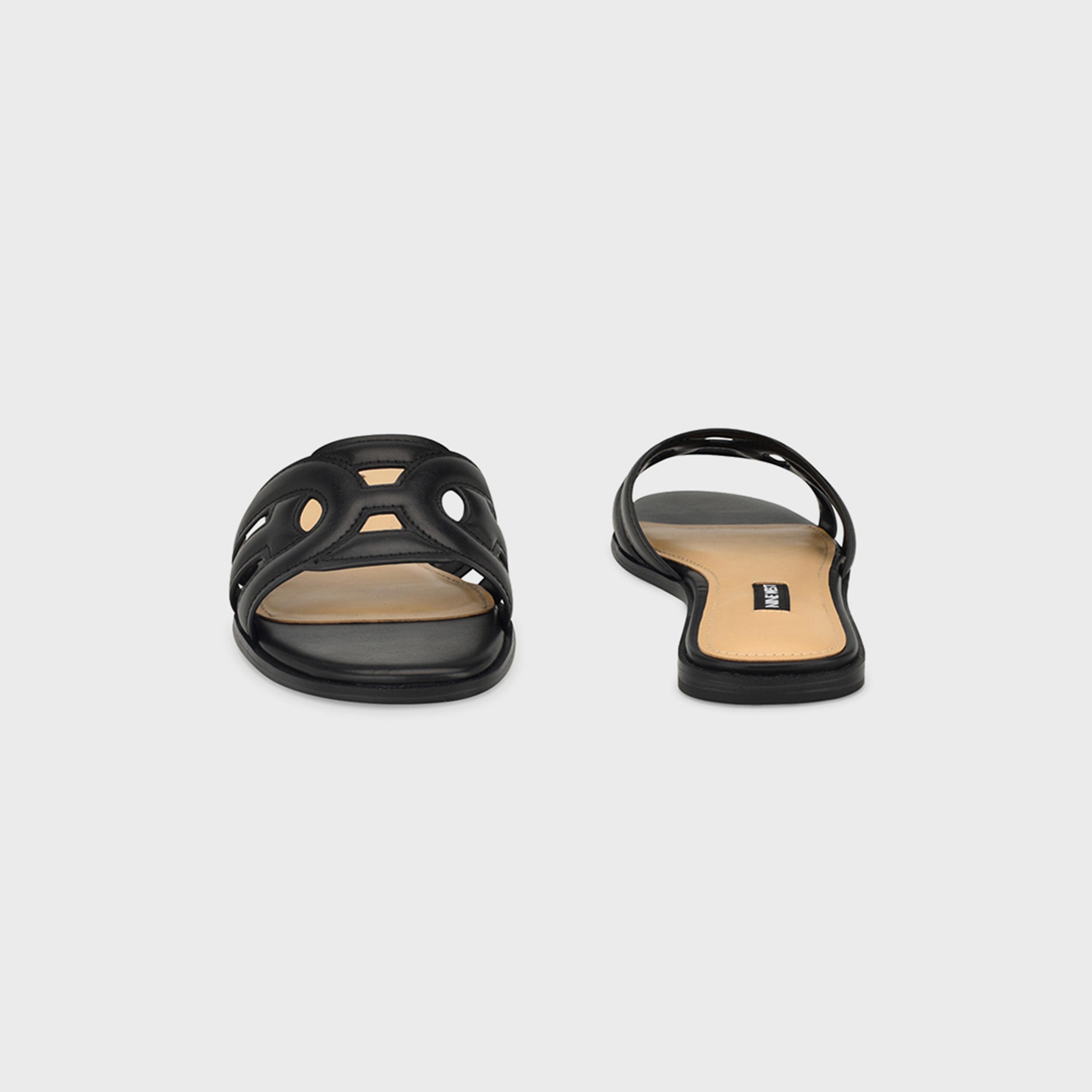 Nine West Women's Slide Sandals with Cut Out | wnGEENA3-women-shoes-sandals-flats-image-4