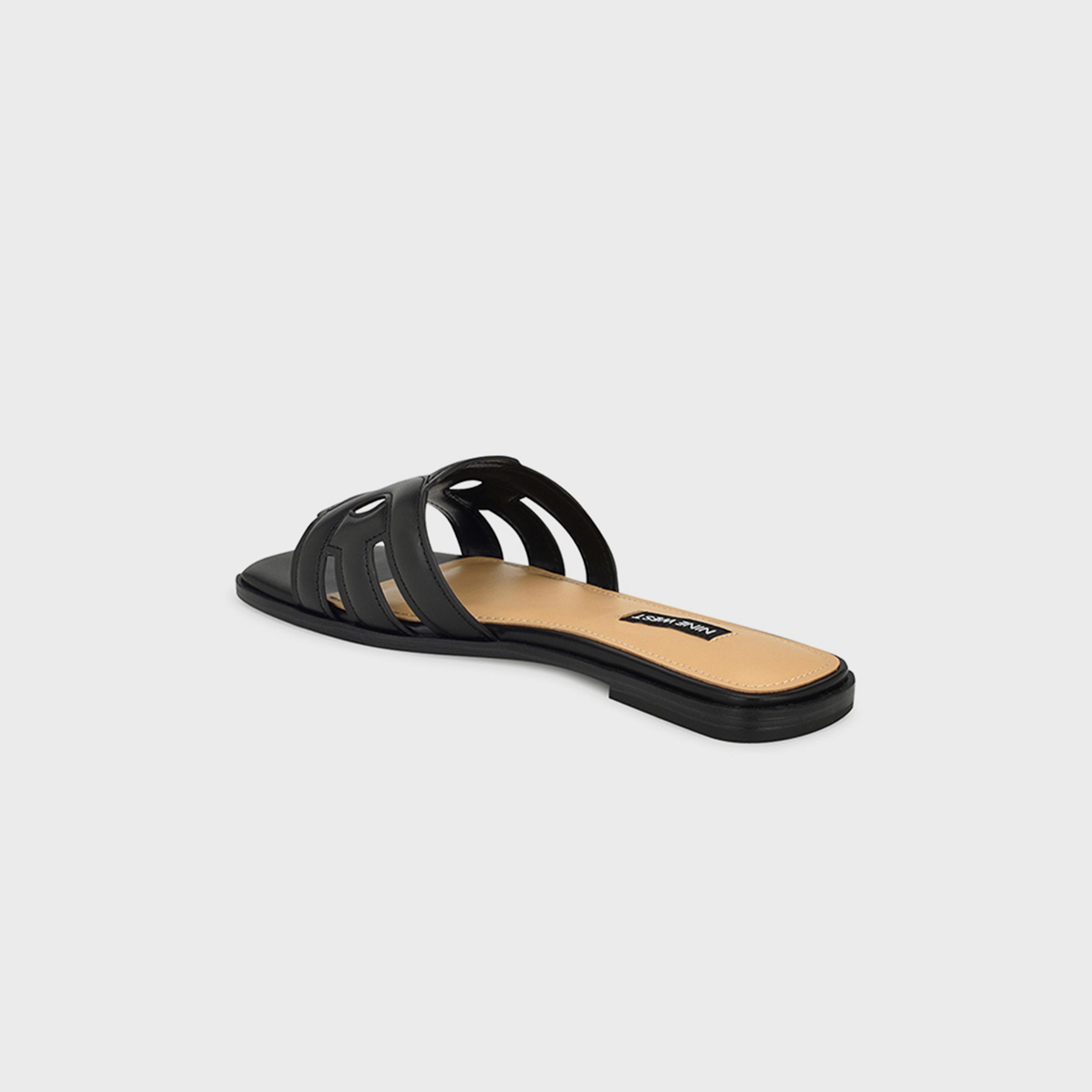 Nine West Women's Slide Sandals with Cut Out | wnGEENA3-women-shoes-sandals-flats-image-5