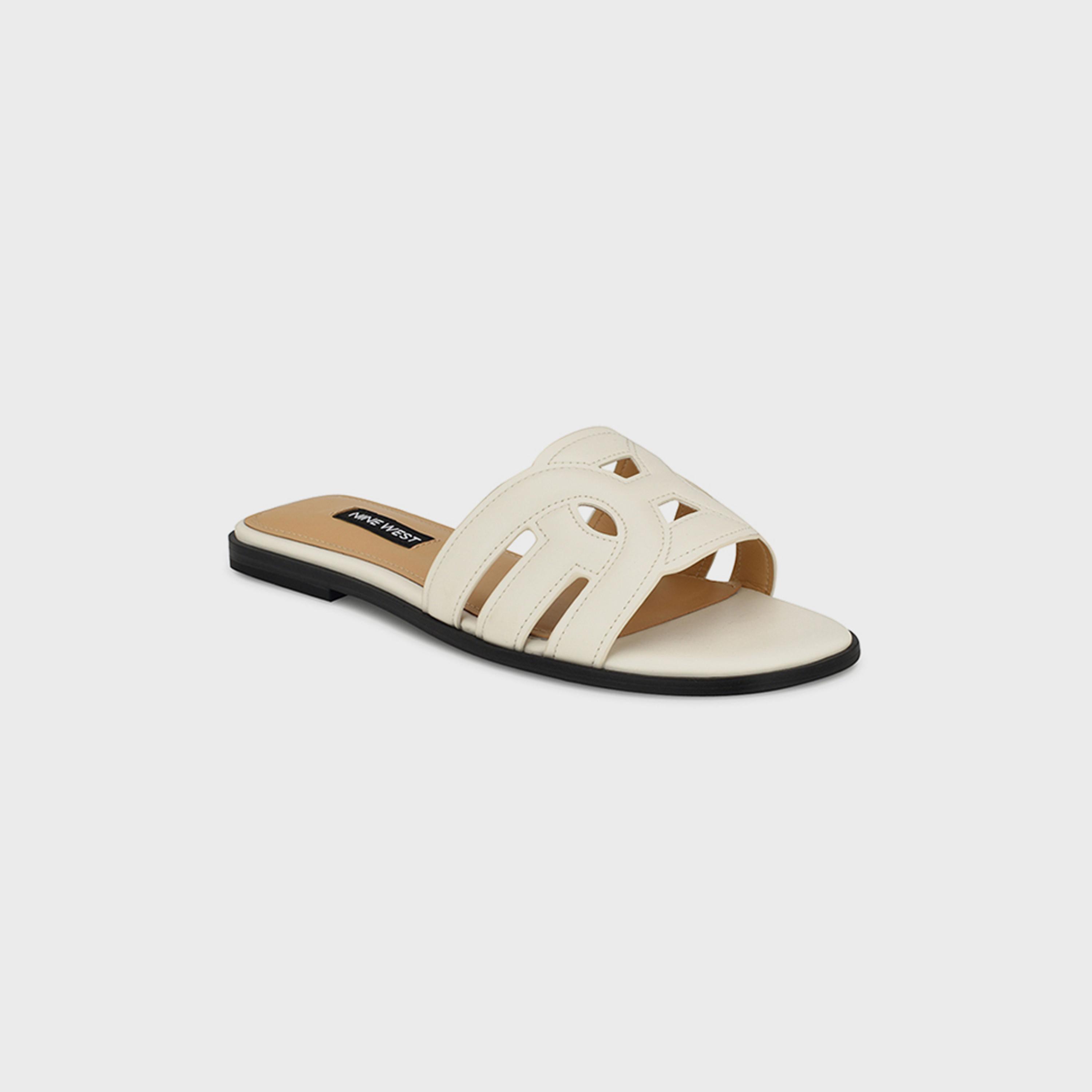 Nine West Women's Slide Sandals with Cut Out | wnGEENA3-women-shoes-sandals-flats-image-11