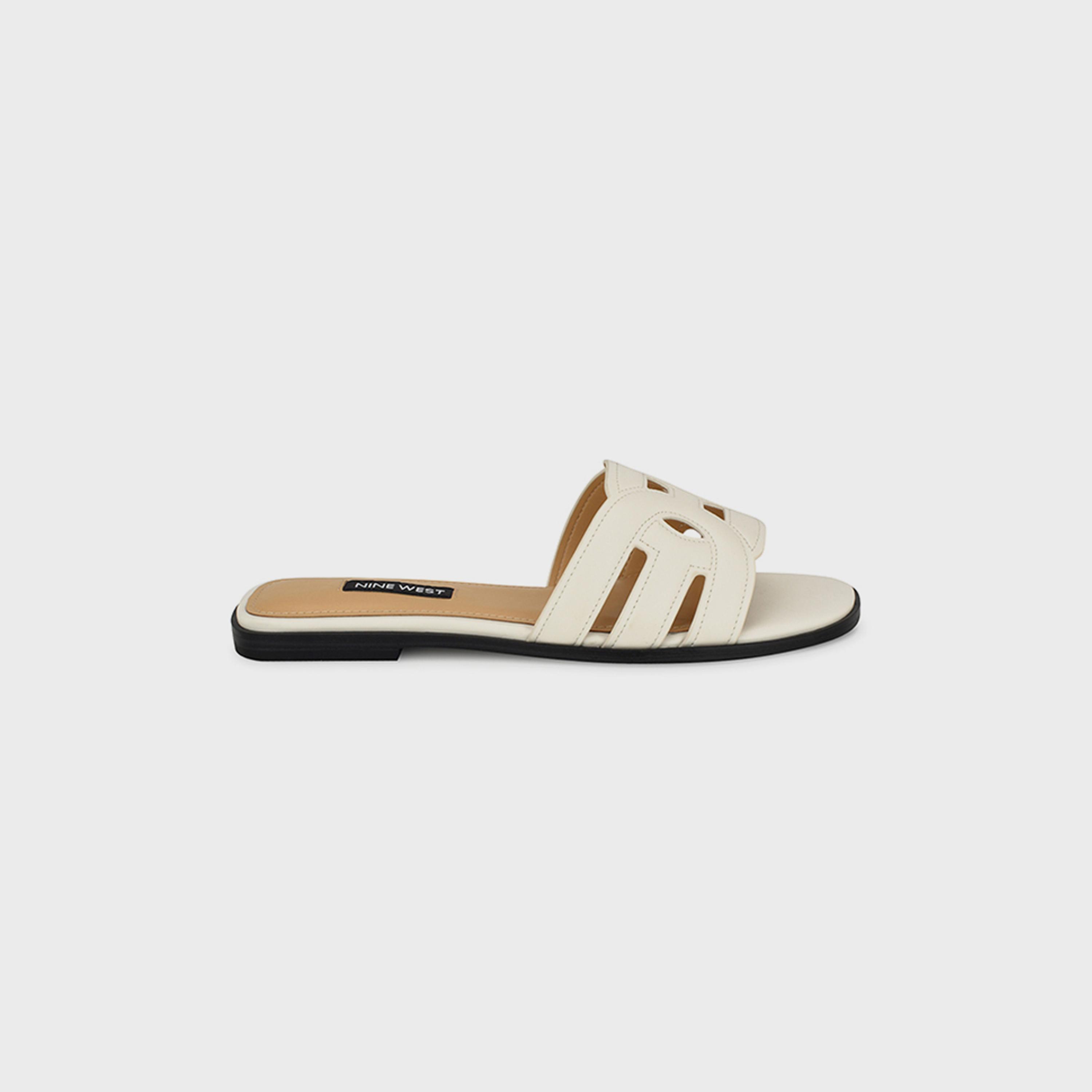 Nine West Women's Slide Sandals with Cut Out | wnGEENA3-women-shoes-sandals-flats-image-12