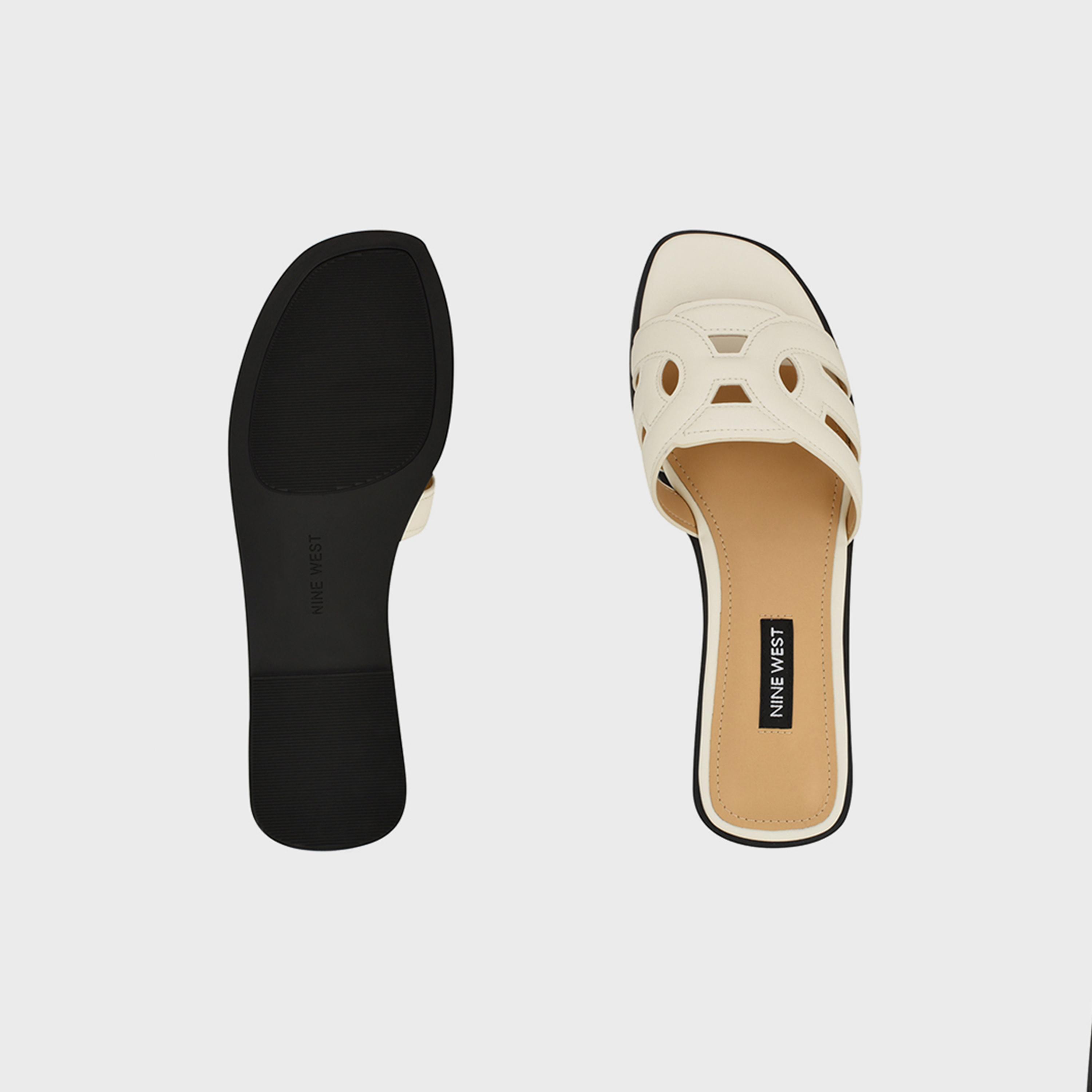 Nine West Women's Slide Sandals with Cut Out | wnGEENA3-women-shoes-sandals-flats-image-13