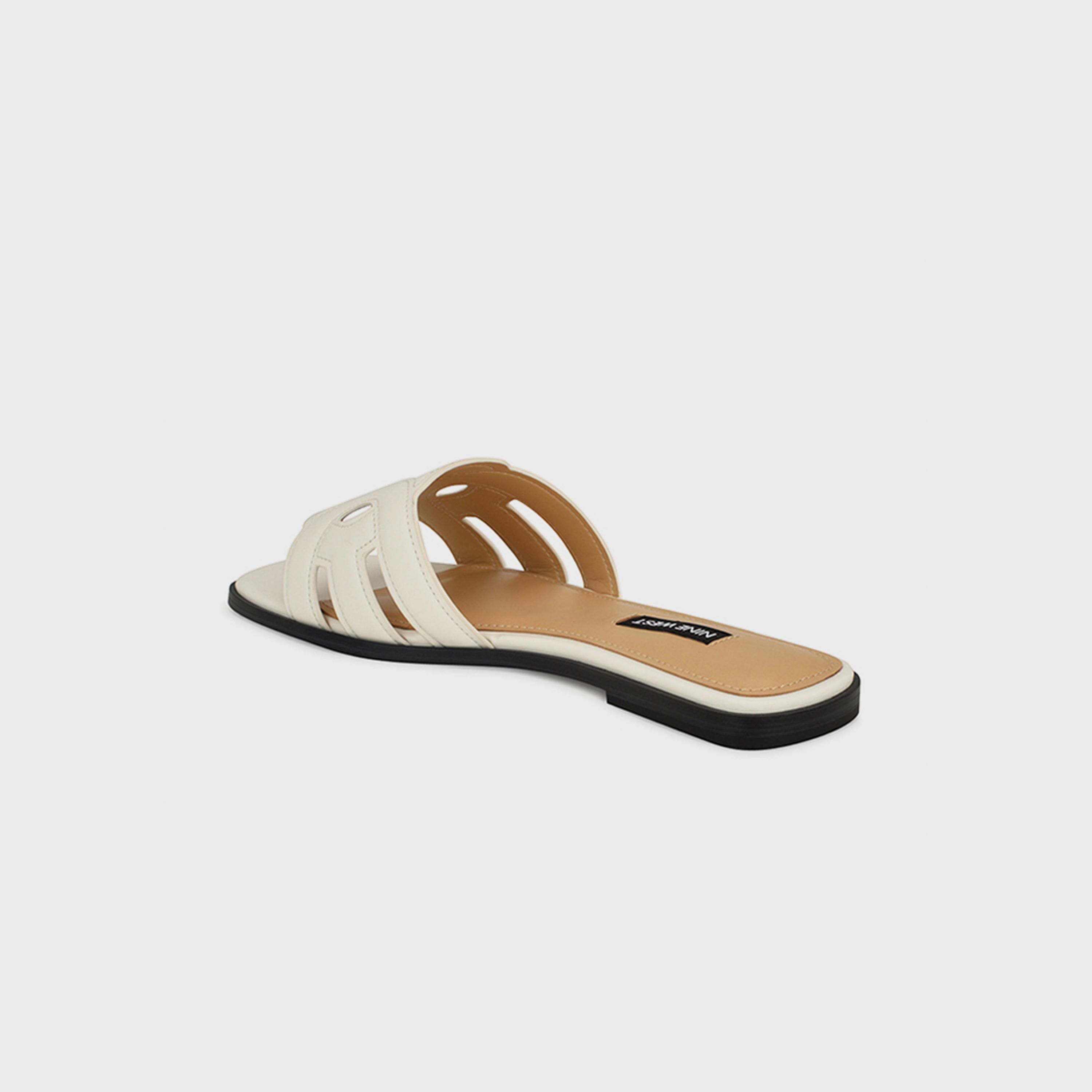 Nine West Women's Slide Sandals with Cut Out | wnGEENA3-women-shoes-sandals-flats-image-15