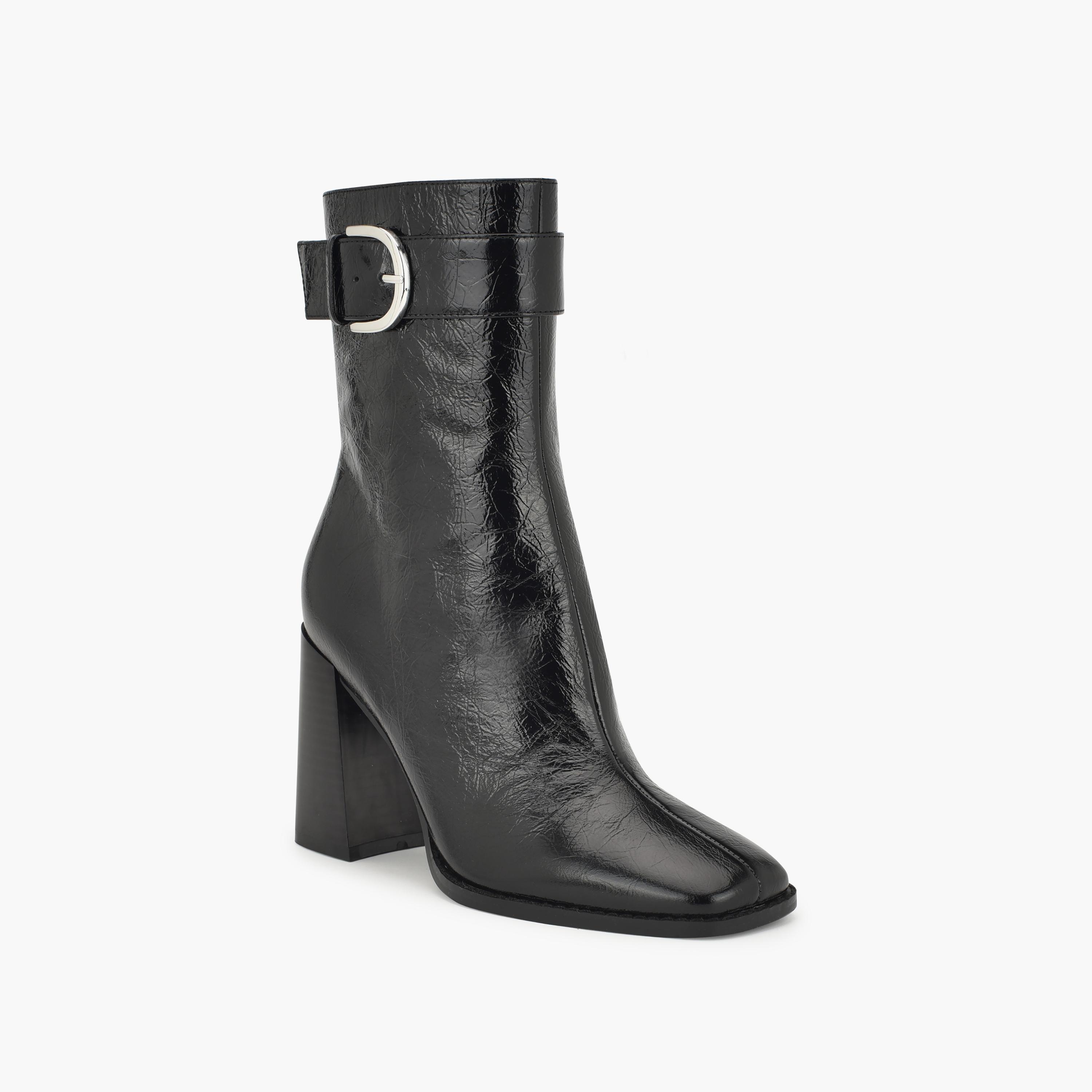بوتز ناين ويست تاريس نسائية بكعب بلوك مع اسينت إبزيم-women-shoes-boots-image-1
