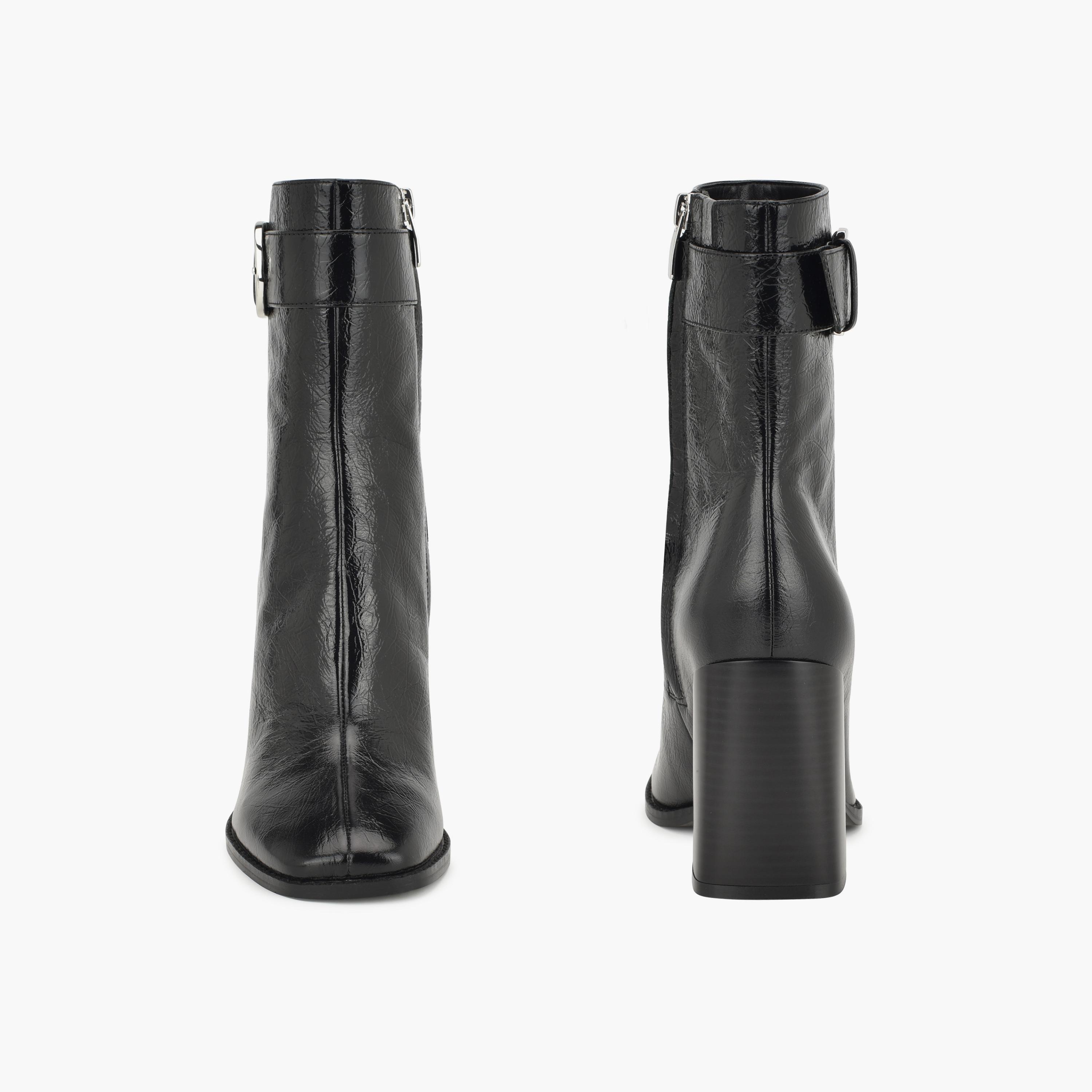 بوتز ناين ويست تاريس نسائية بكعب بلوك مع اسينت إبزيم-women-shoes-boots-image-5