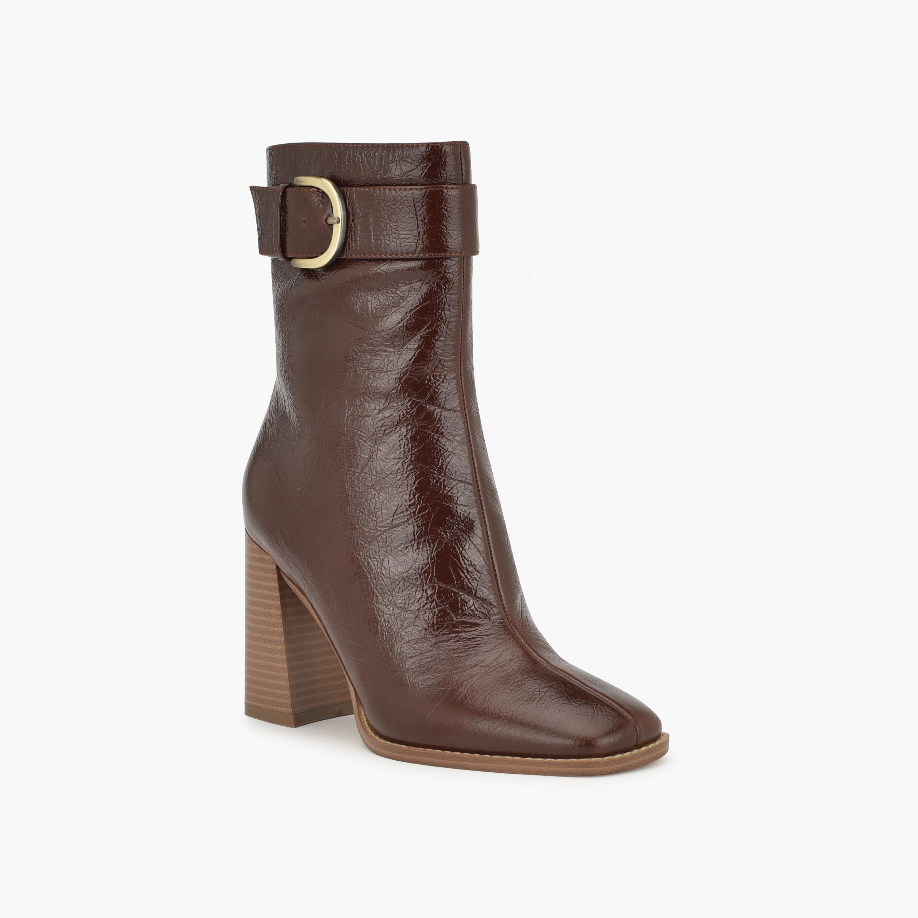 بوتز ناين ويست تاريس نسائية بكعب بلوك مع اسينت إبزيم-women-shoes-boots-image-11