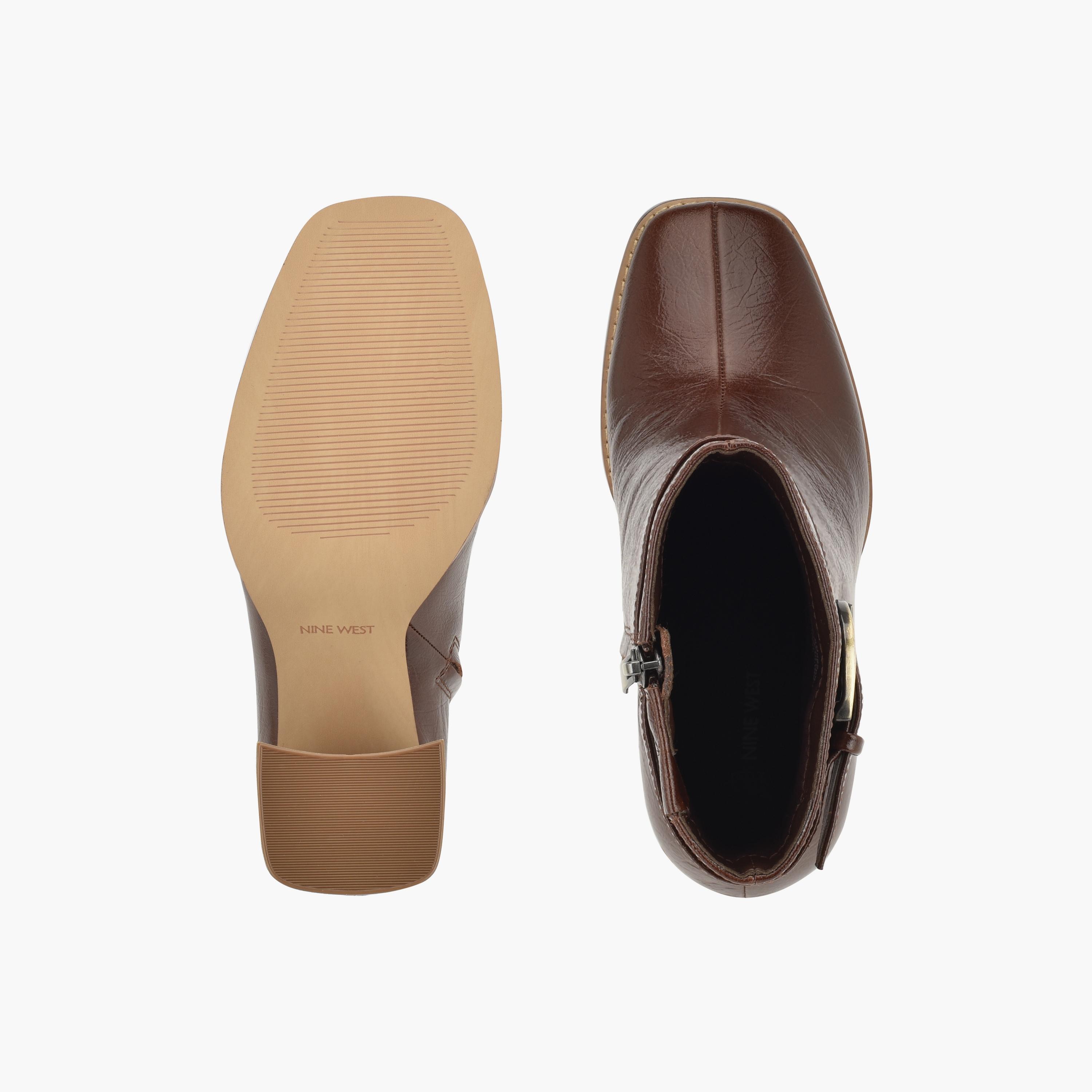 بوتز ناين ويست تاريس نسائية بكعب بلوك مع اسينت إبزيم-women-shoes-boots-image-14