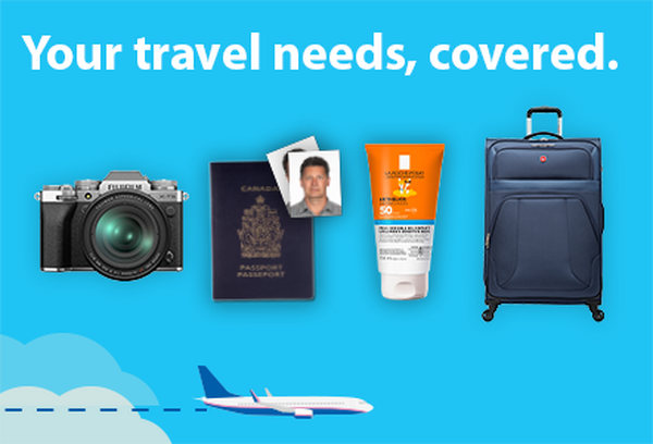 One-stop store for passport photos (including kids), cameras, suncare, luggage, toiletries, travel vaccinations, tech and more.