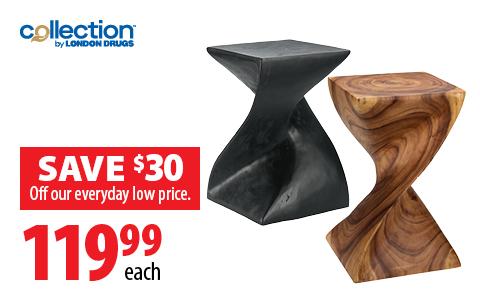 Collection by London Drugs Suar Wood Stool - Save $30