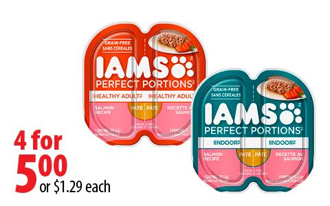 Iams Perfect Portions - 4 for $5, or $1.29ea