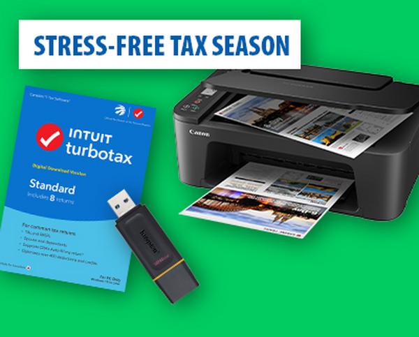 Stress Free Tax Season. Tax Software, Printers, Portable Hard Drives & More!
