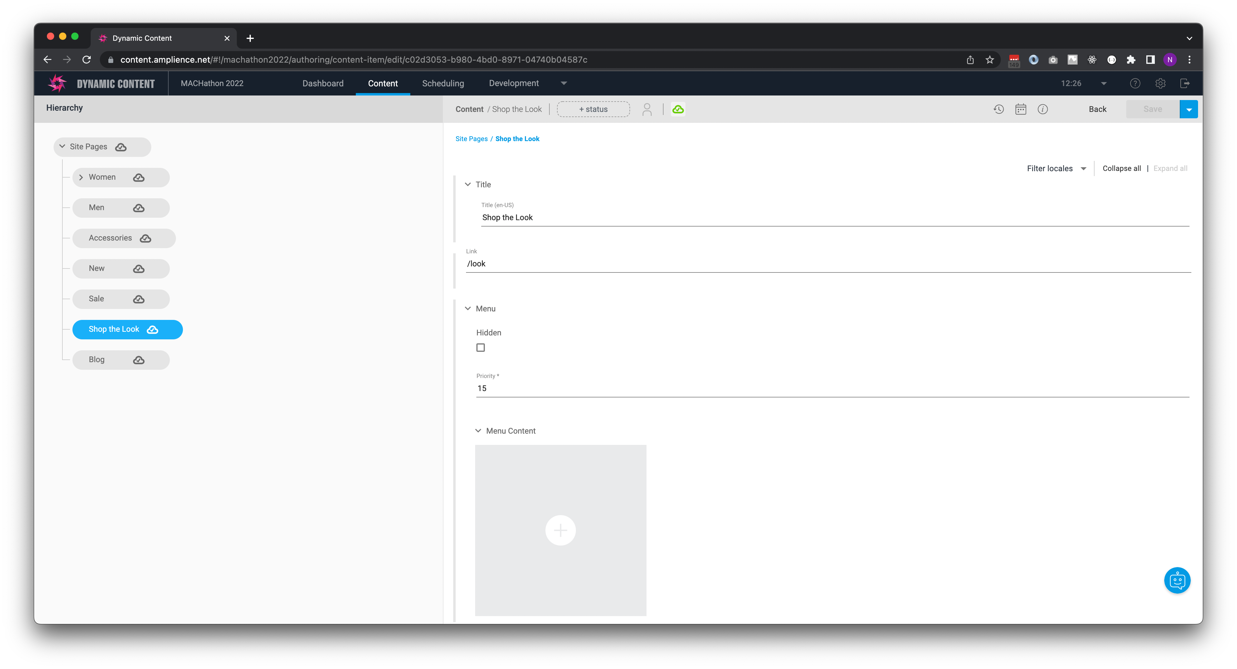 Site Structure and navigation in Amplience Dynamic content