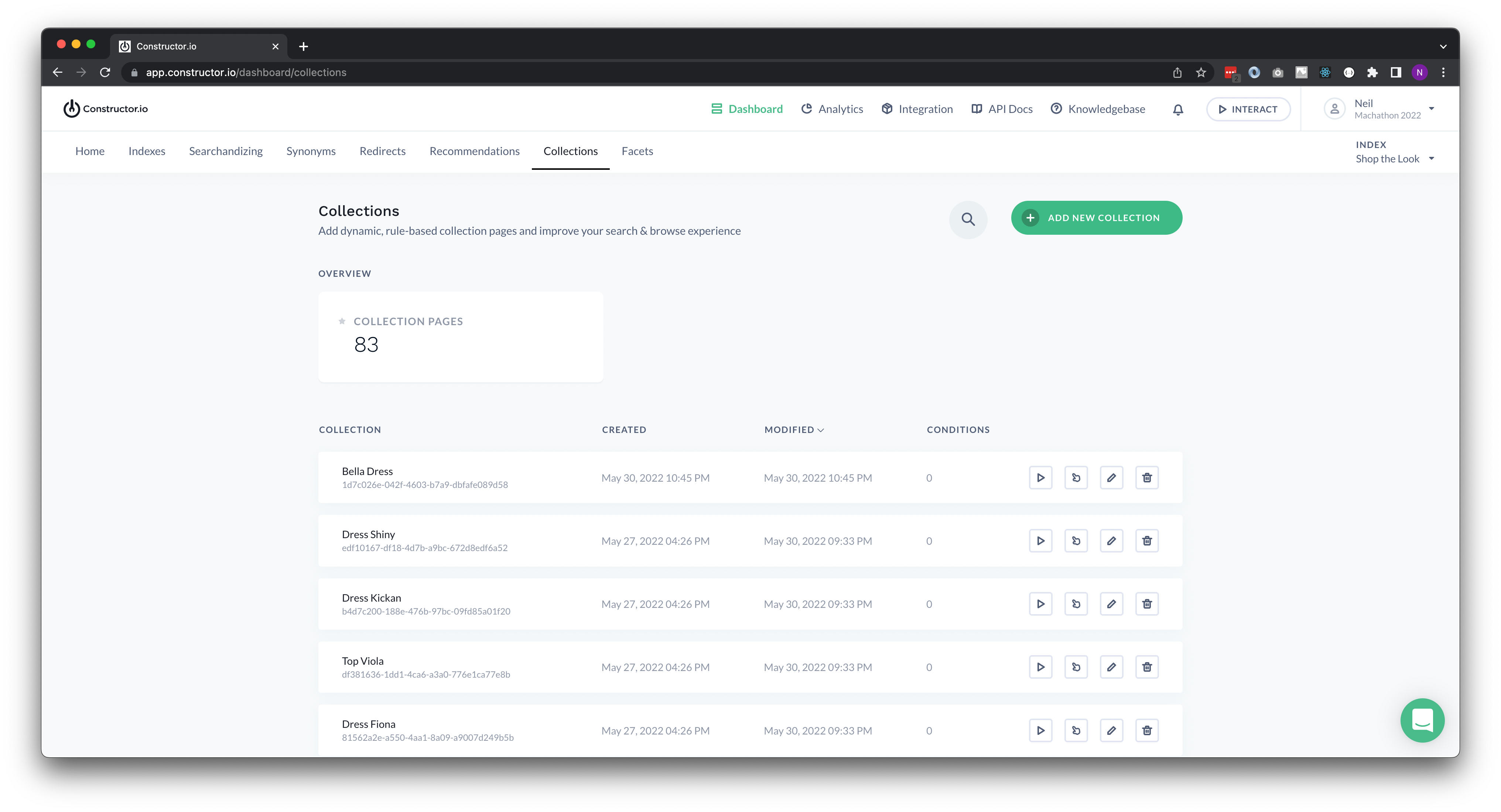 Collections overview Constructor.io