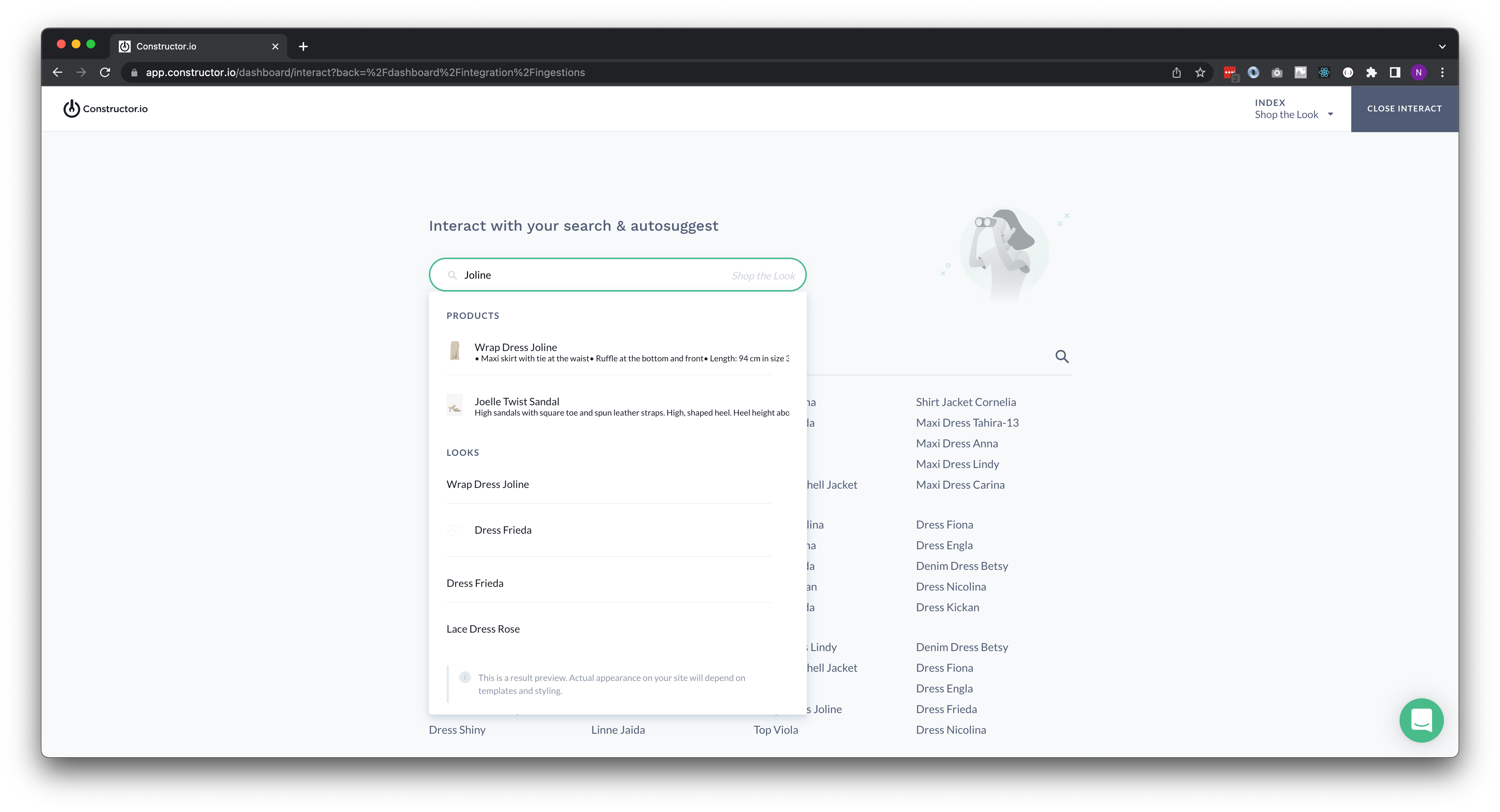 Test interactions with data in Constructor.io