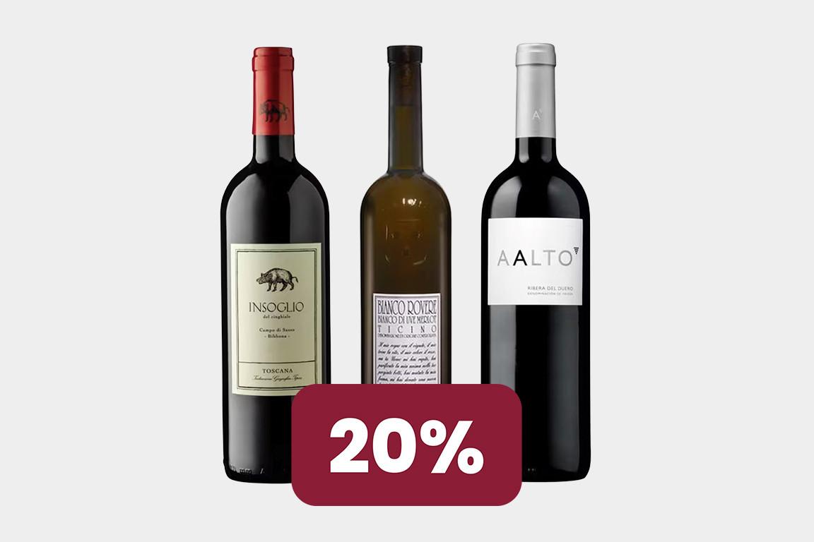 20% sur tous les vins