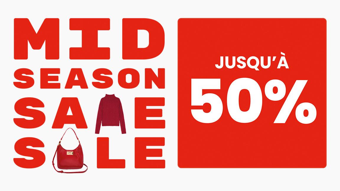 Jusqu’à 50% sur les soldes de mi-saison