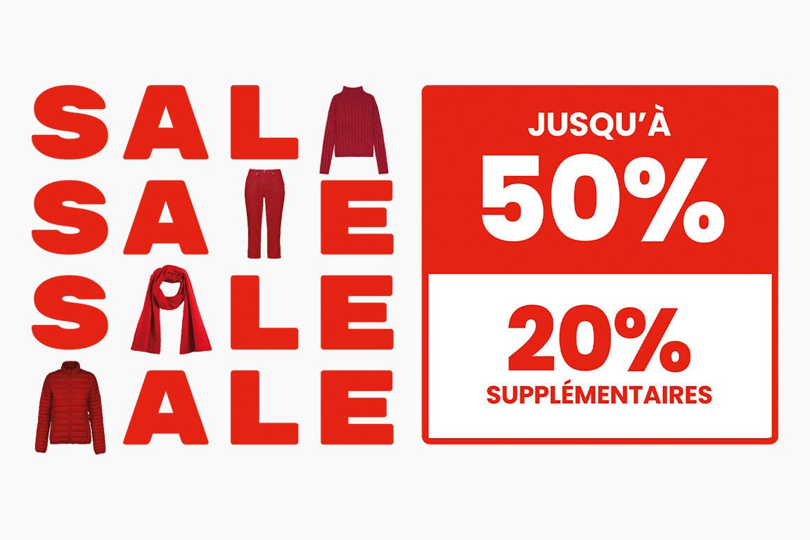 À partir de 3 articles mode, sous-vêtements, sport et accessoires déjà soldés.