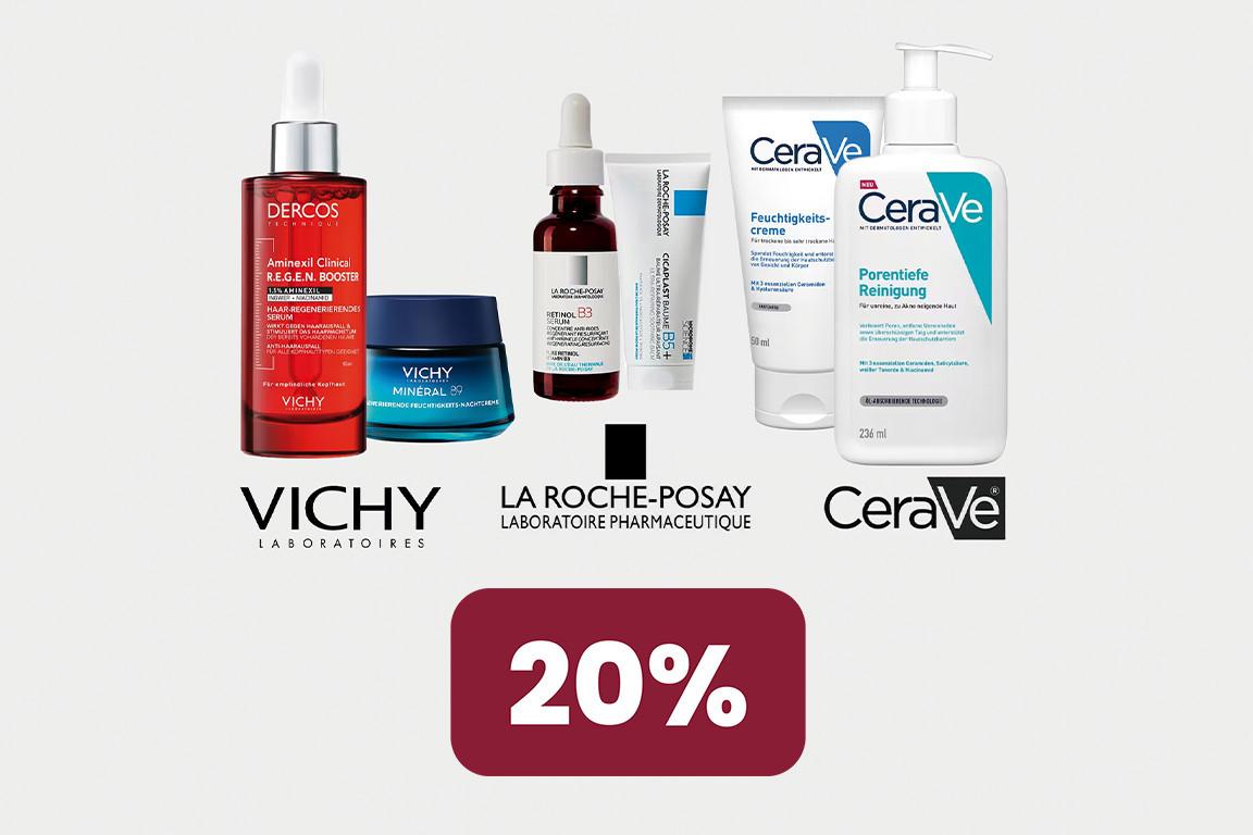 Entdecken Sie die Produkte von La Roche-Posay, Vichy und CeraVe für Ihre Hautpflege