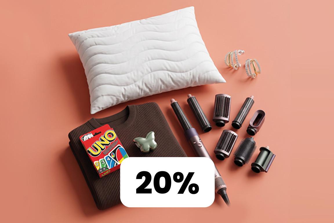 Sur la mode homme, les jouets, le linge de maison DOR, Pandora & Swarovski. En ligne uniquement.
