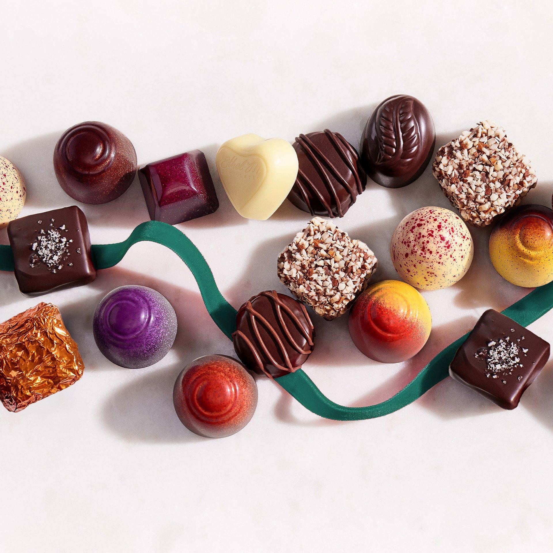 Assortment of Holiday Gems with Green Ribbon