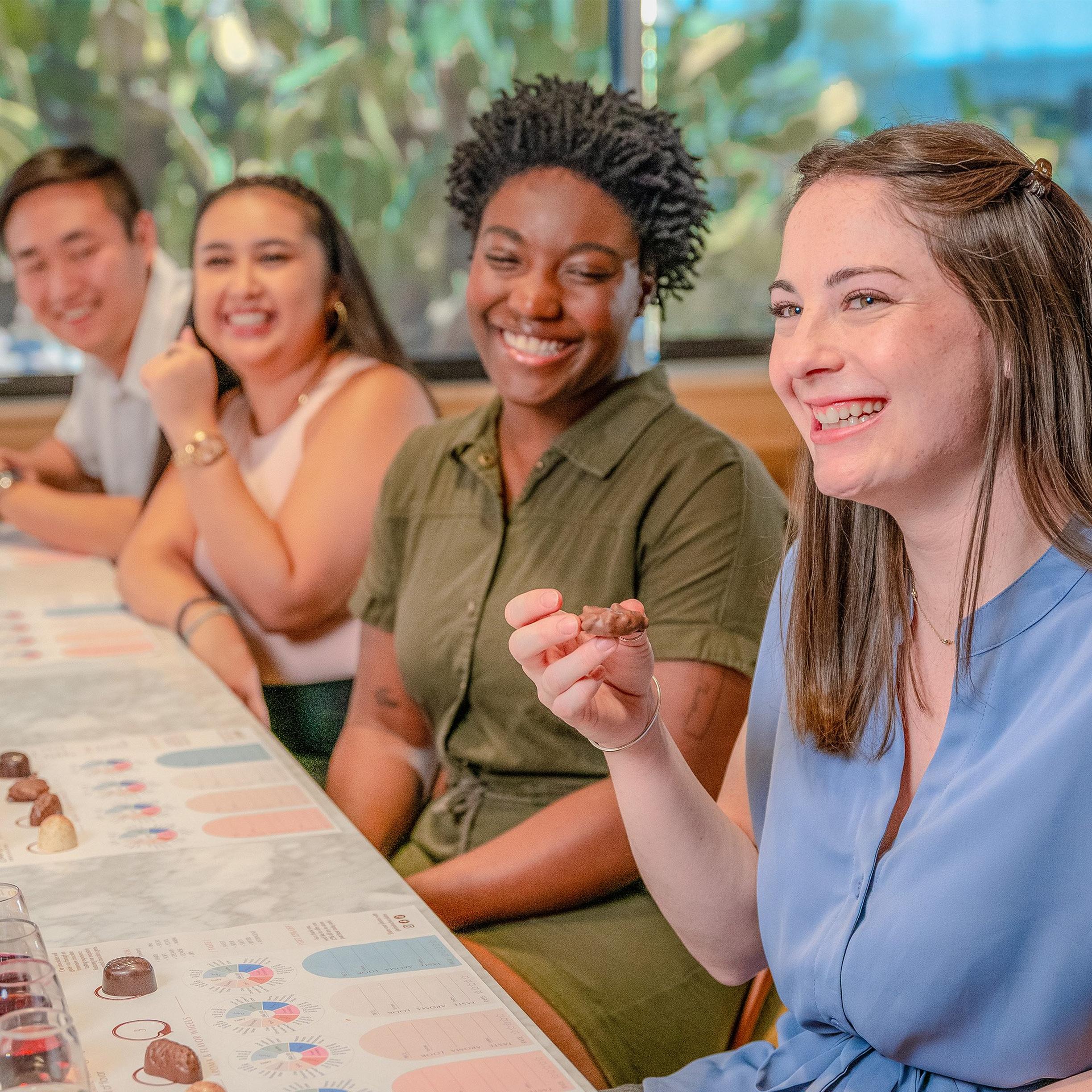 chocolate tasting at ethel m