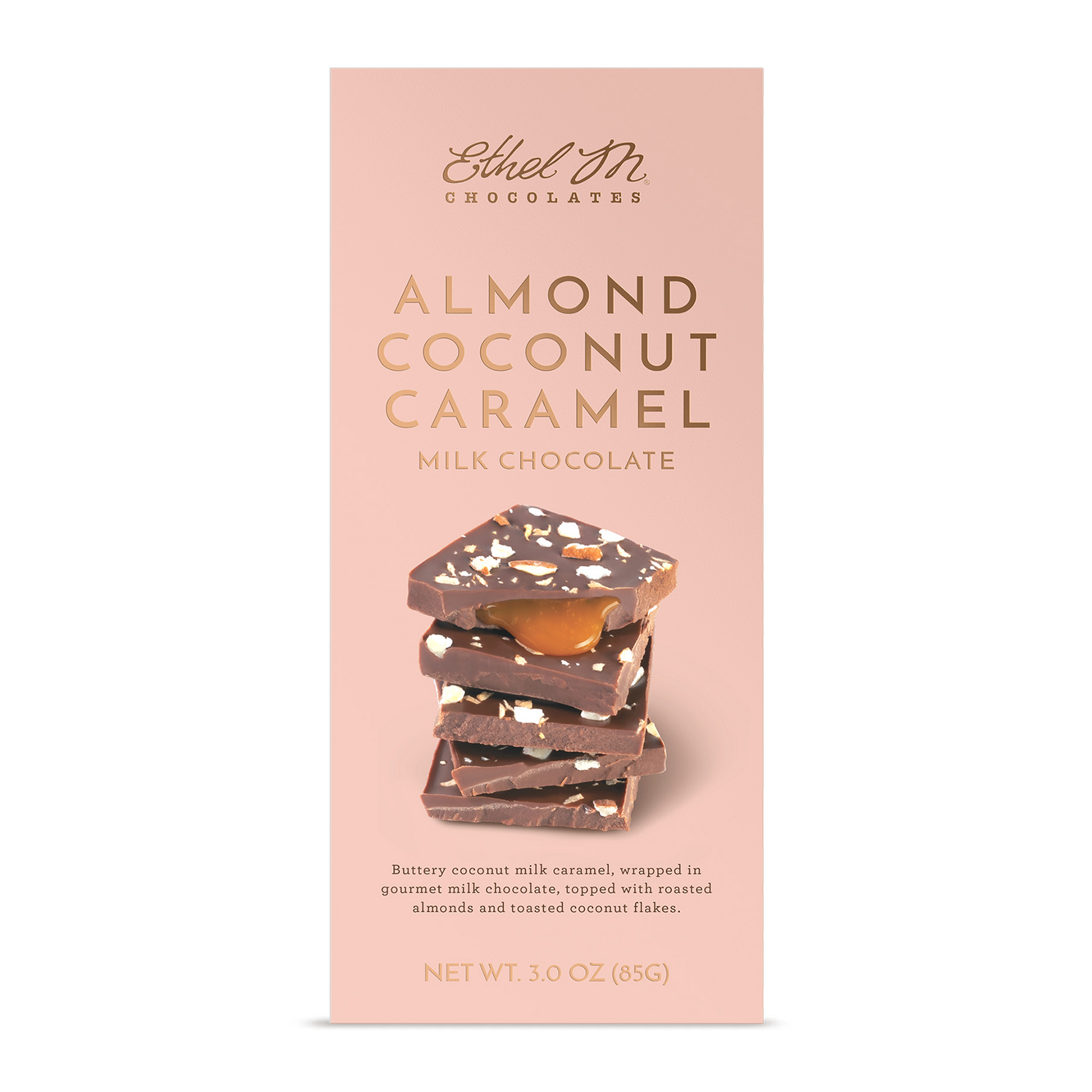 Almond Coconut Caramel Milk Chocolate Tablet Bar 0