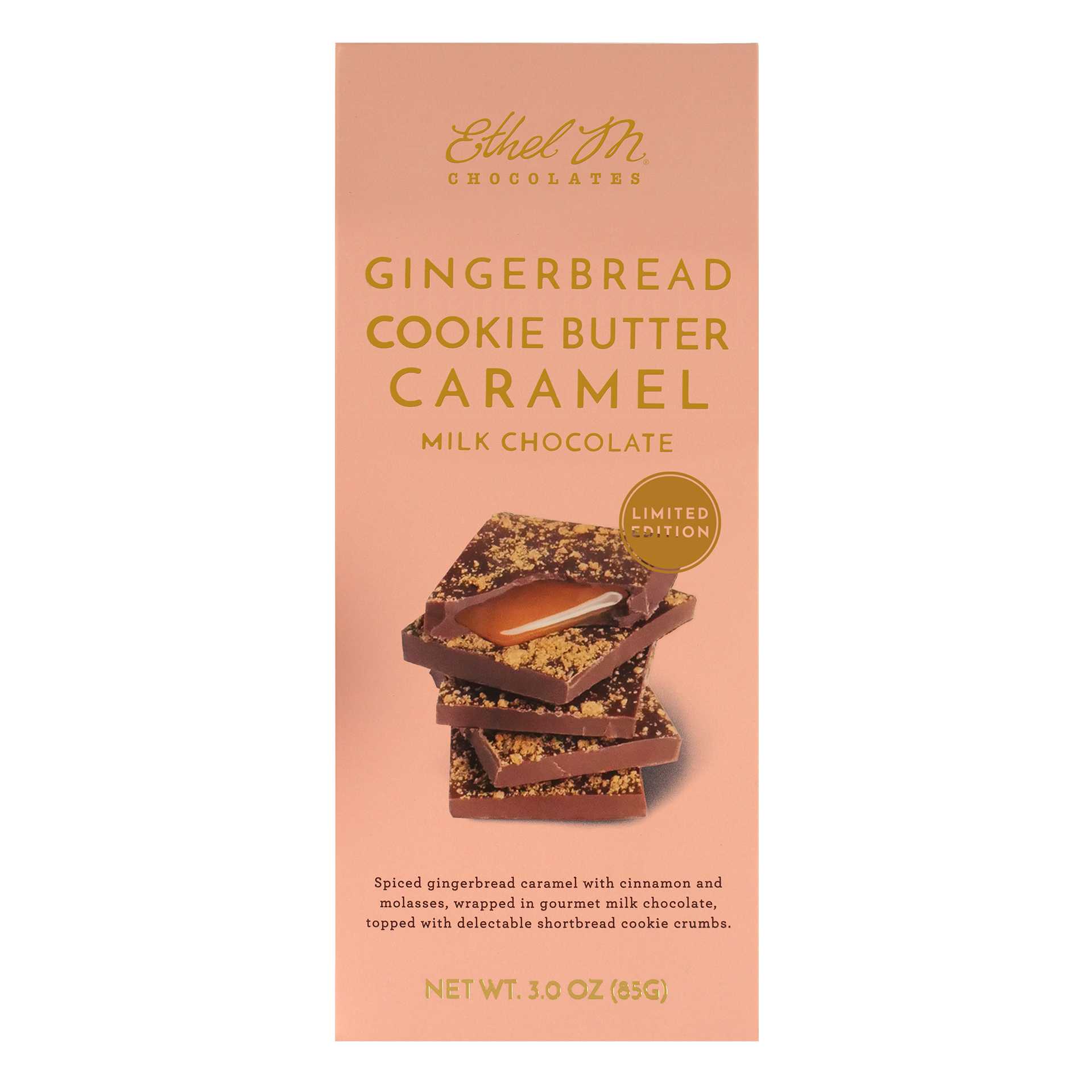 Gingerbread Cookie Butter Caramel Milk Chocolate Tablet Bar 0