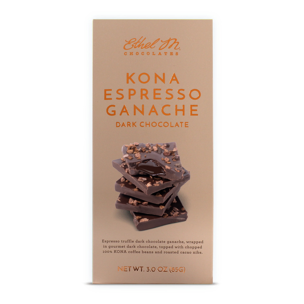 Kona Espresso Ganache Dark Chocolate Tablet Bar 0