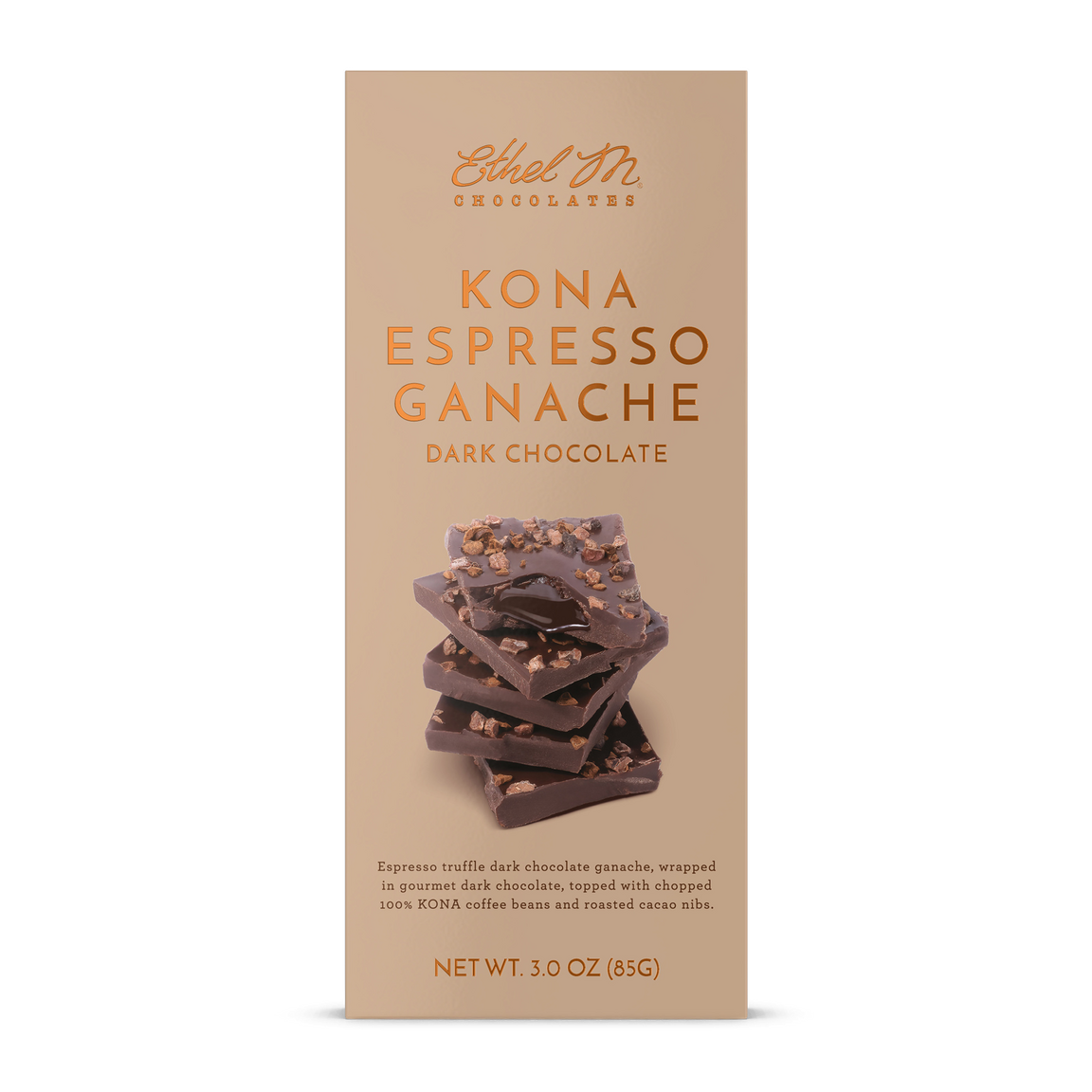 Kona Espresso Ganache Dark Chocolate Tablet Bar 0