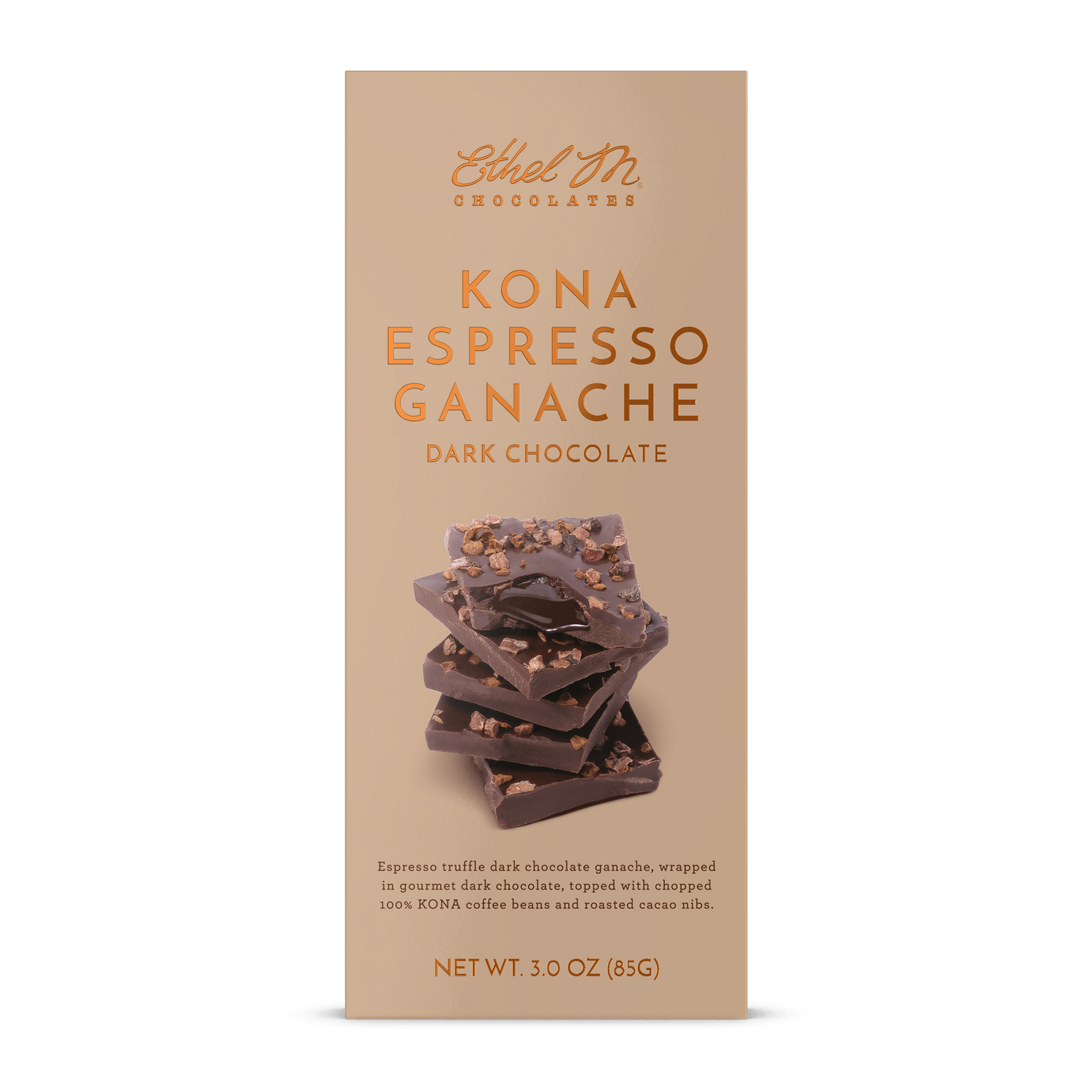 Kona Espresso Ganache Dark Chocolate Tablet Bar 0