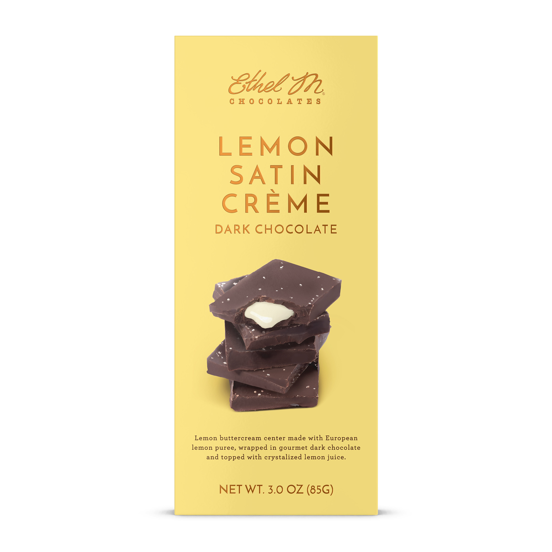 Lemon Satin Crème Dark Chocolate Tablet Bar 0
