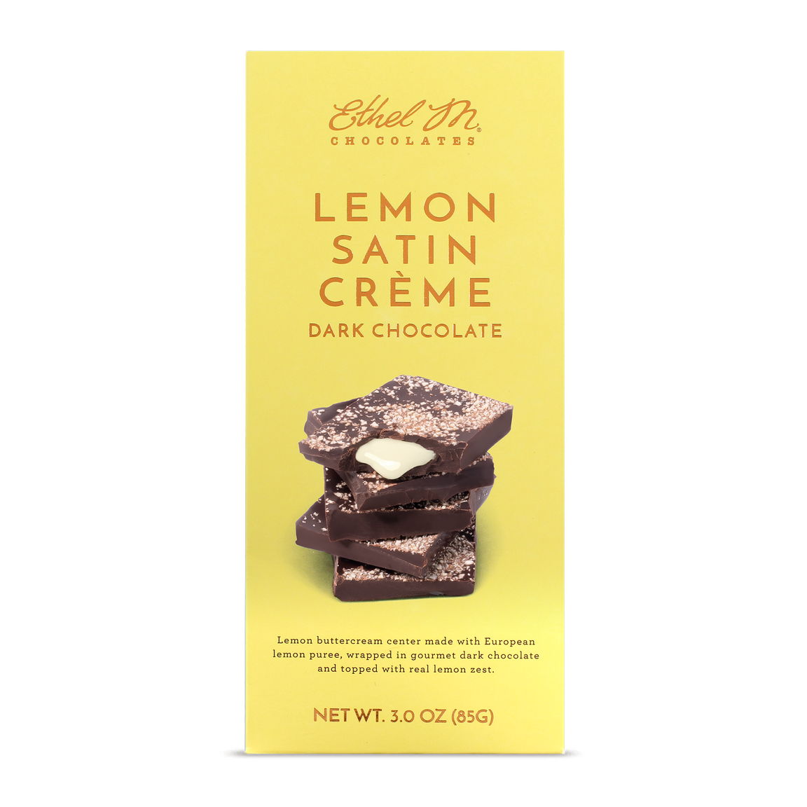 Lemon Satin Crème Dark Chocolate Tablet Bar 0