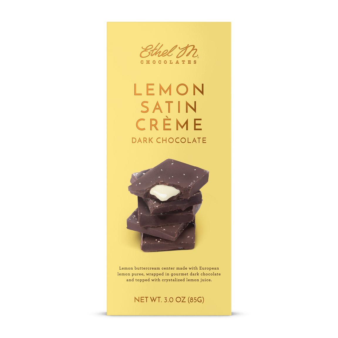Lemon Satin Crème Dark Chocolate Tablet Bar 0