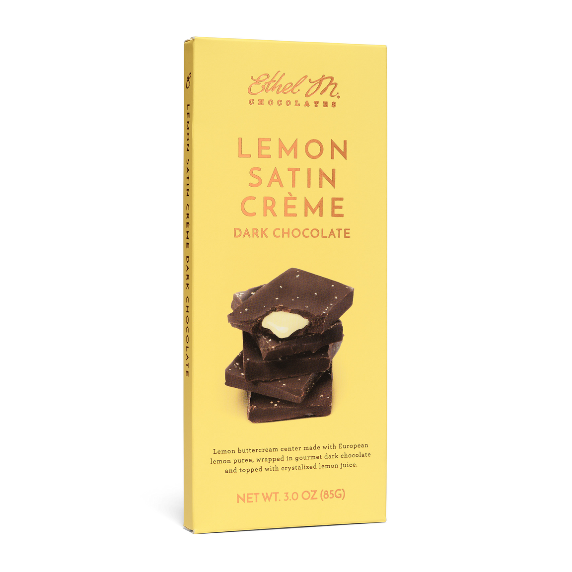 Lemon Satin Crème Dark Chocolate Tablet Bar 3