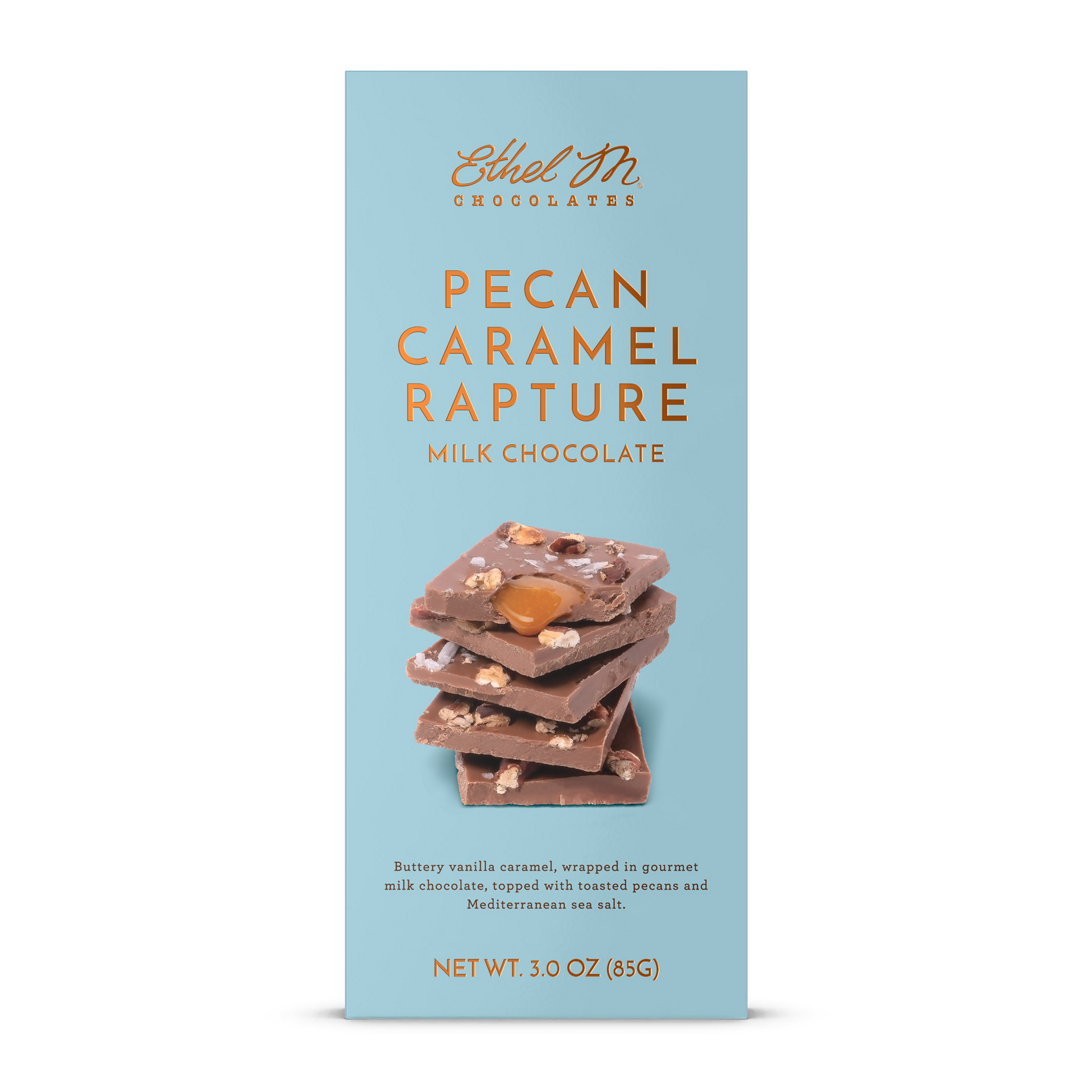 Pecan Caramel Rapture Milk Chocolate Tablet Bar 0
