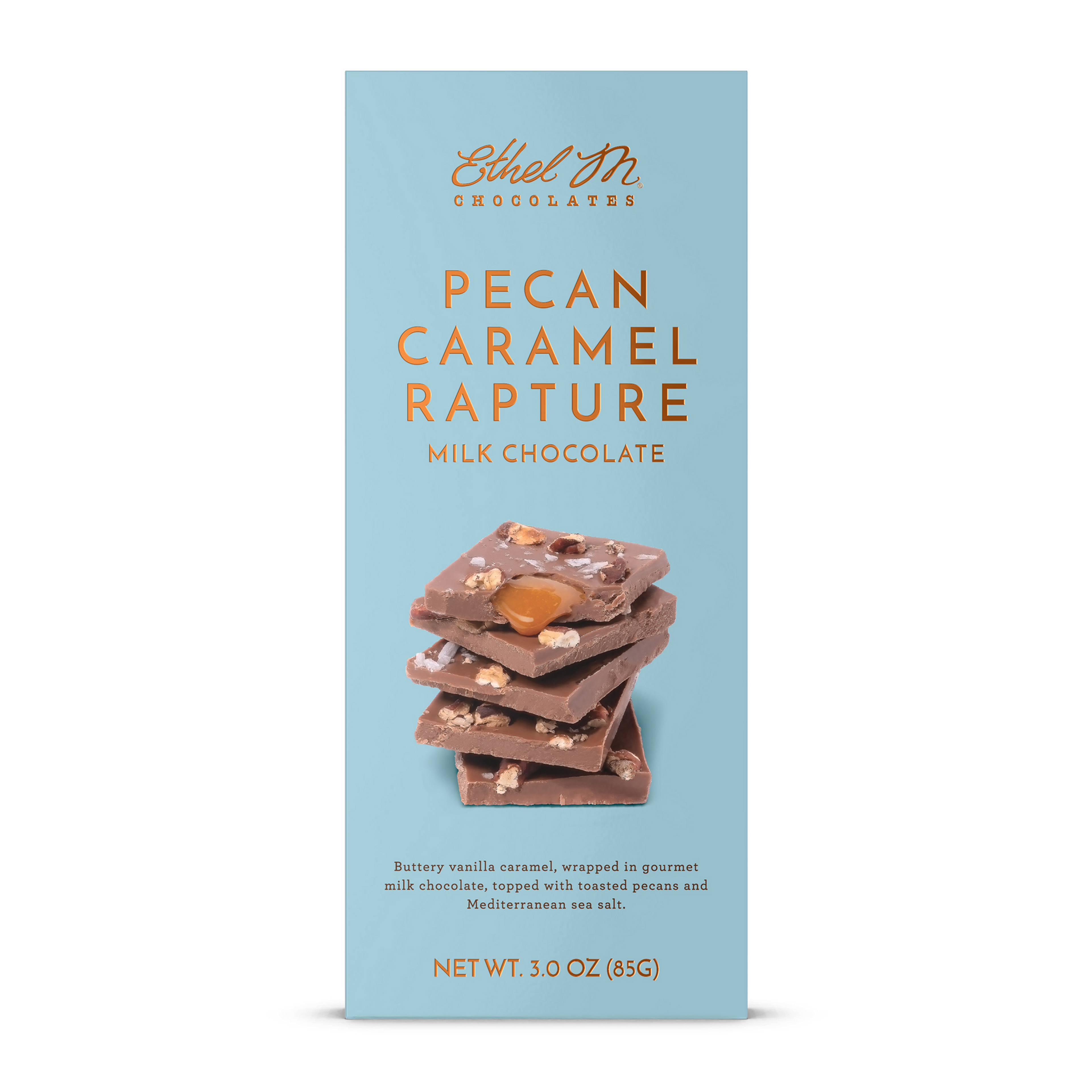 Pecan Caramel Rapture Milk Chocolate Tablet Bar 0