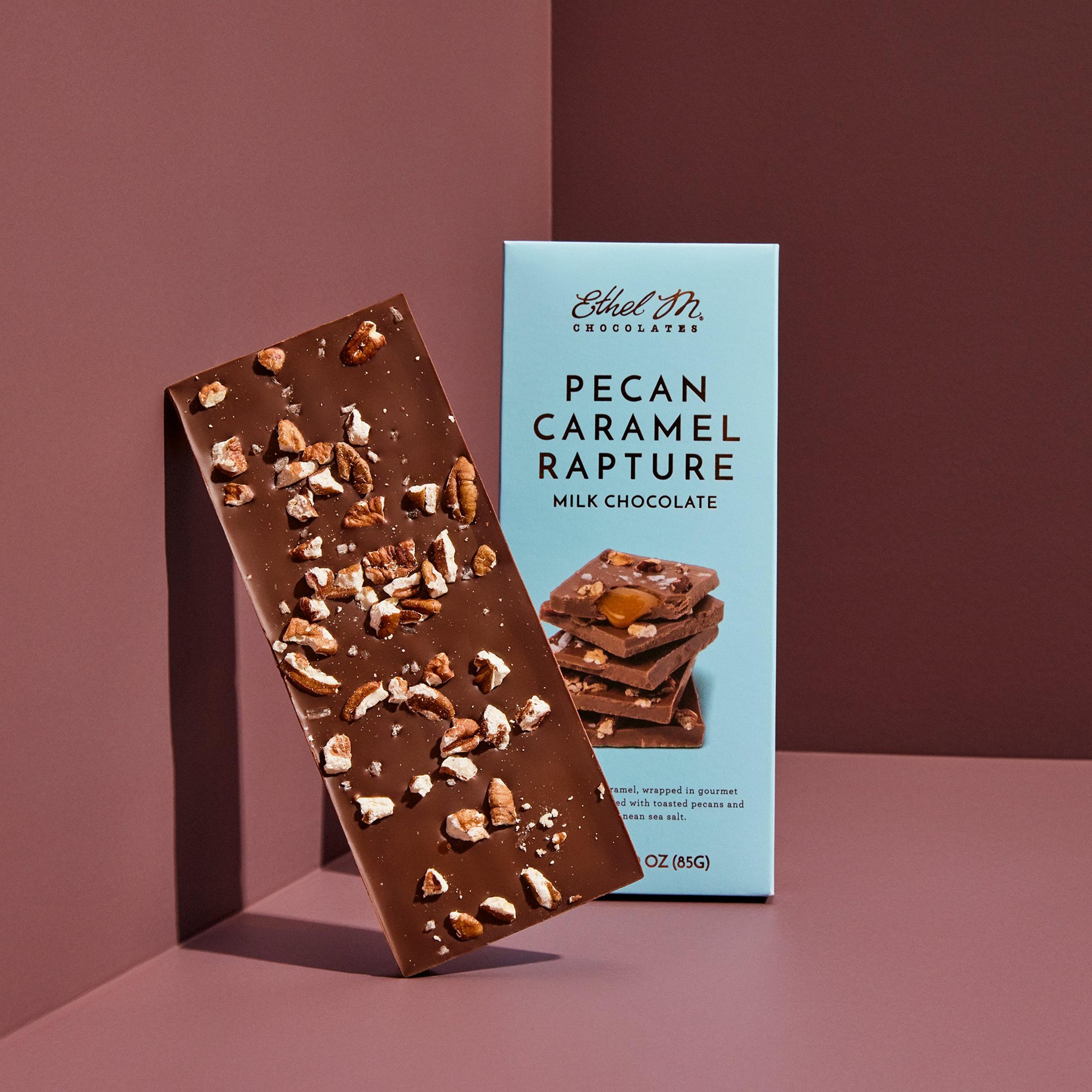 Pecan Caramel Rapture Milk Chocolate Tablet Bar 1