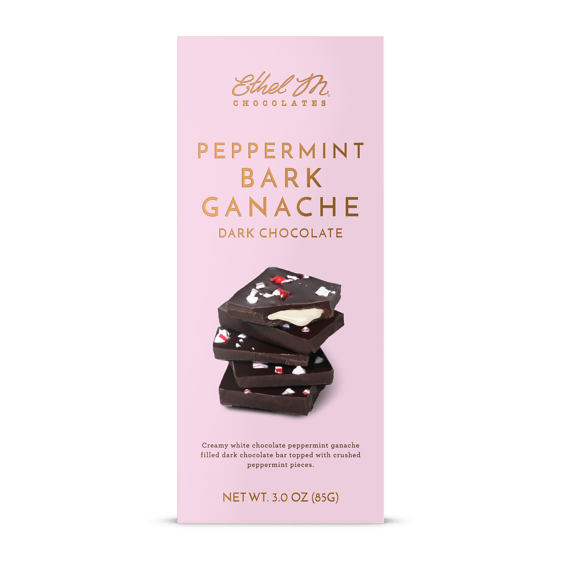 Peppermint Bark Ganache Dark Chocolate Tablet Bar 0