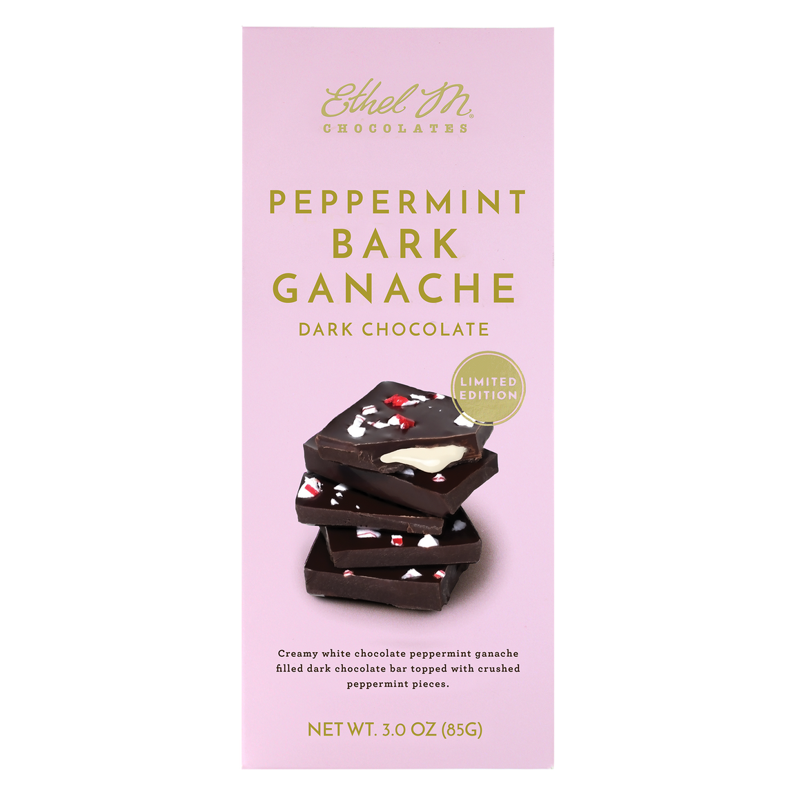 Peppermint Bark Ganache Dark Chocolate Tablet Bar 0